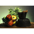 (Set of 3) Black Coloured Fruit Crate Metallic Tray Set Tray
