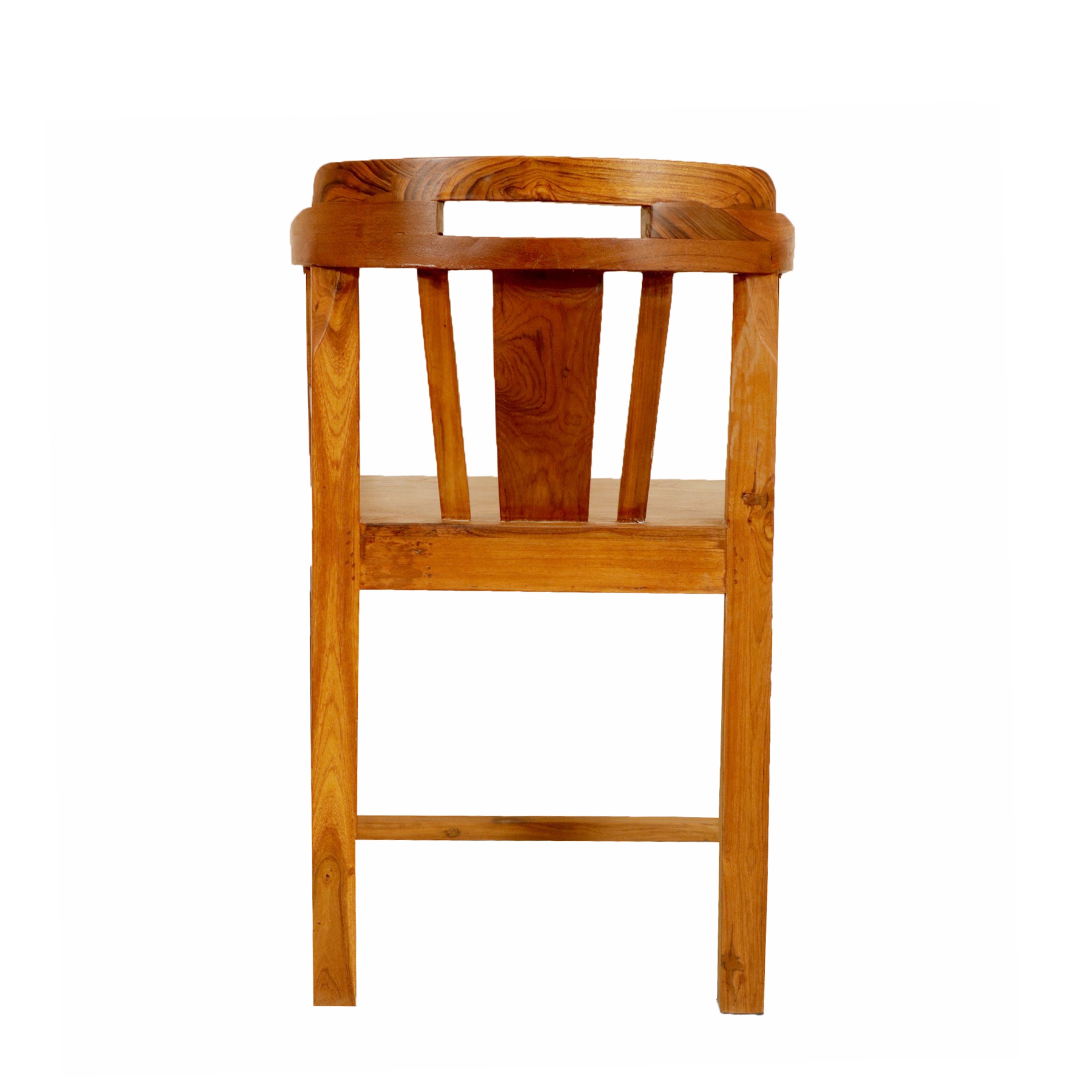 Rio Antique Natural Polish Handmade Square Arm Chair Arm Chair