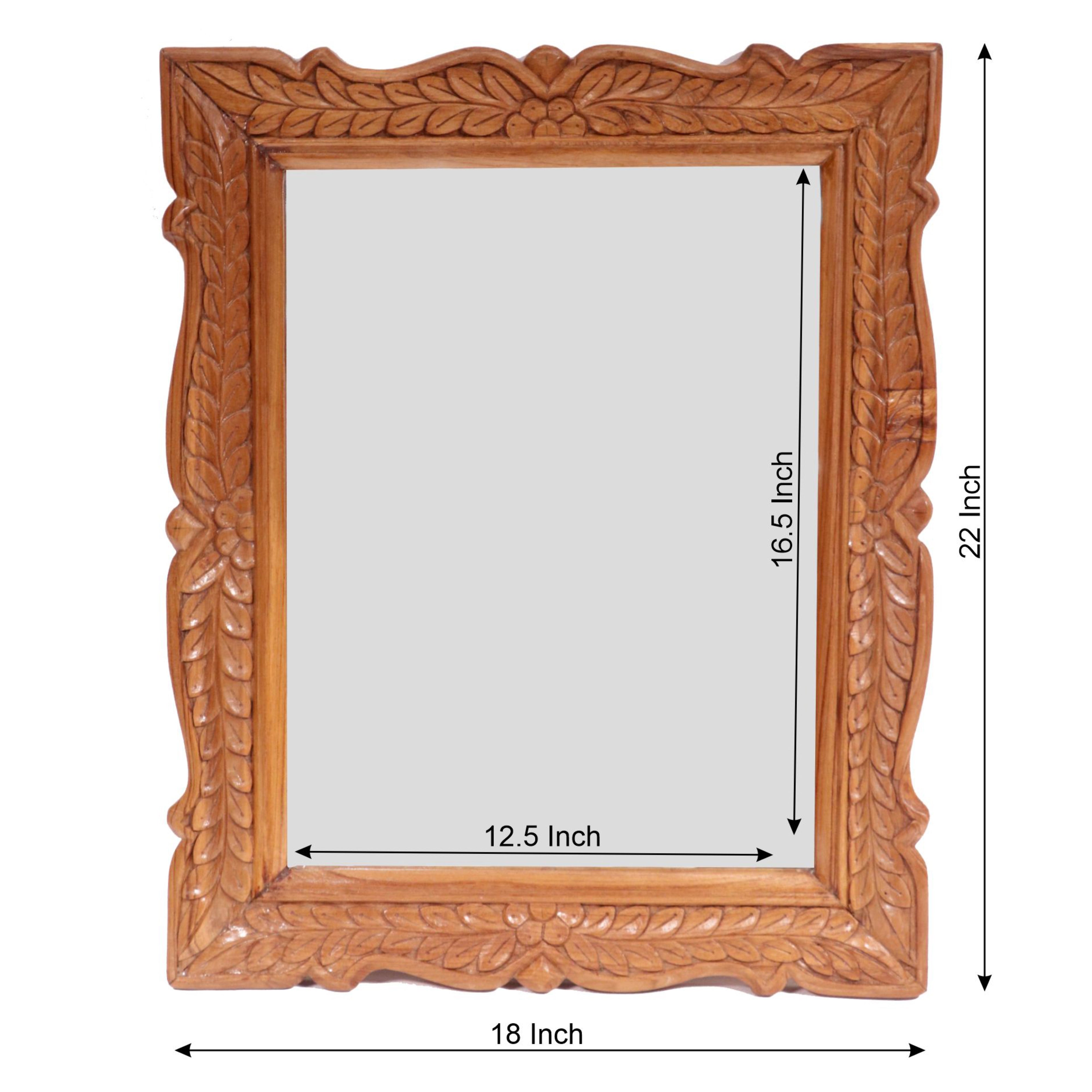Folk Style Carved Mirror Frame Mirror