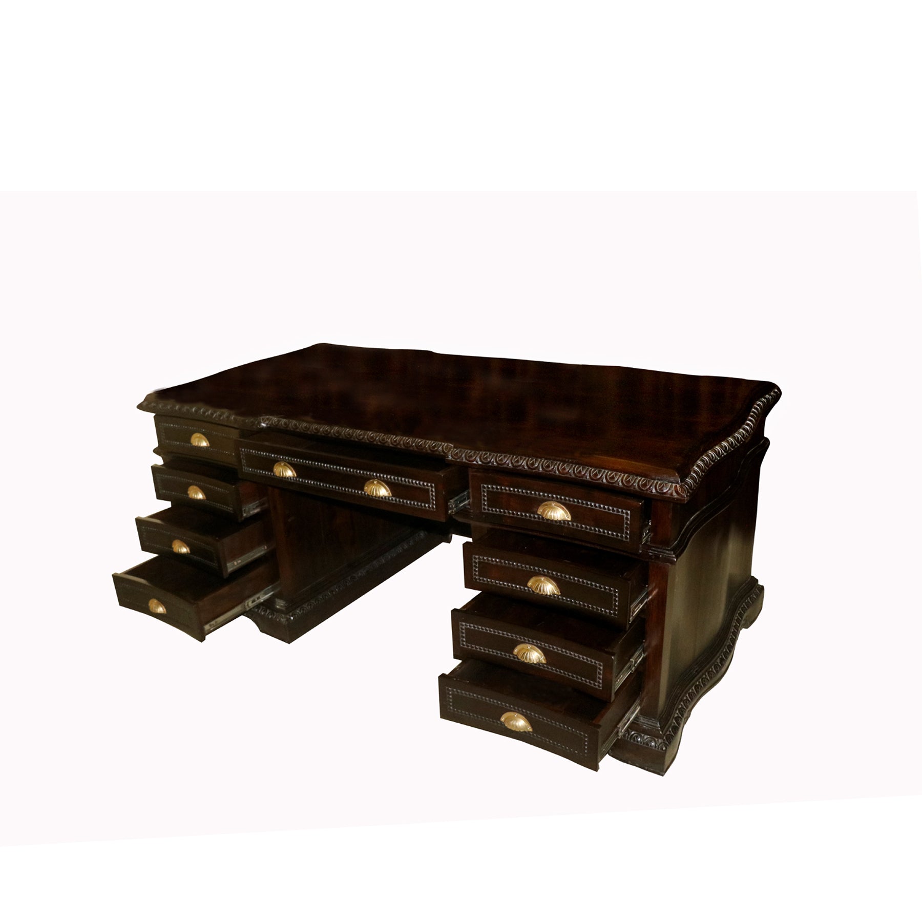 Classic Sturdy Wooden Royal Office Desk Study Table