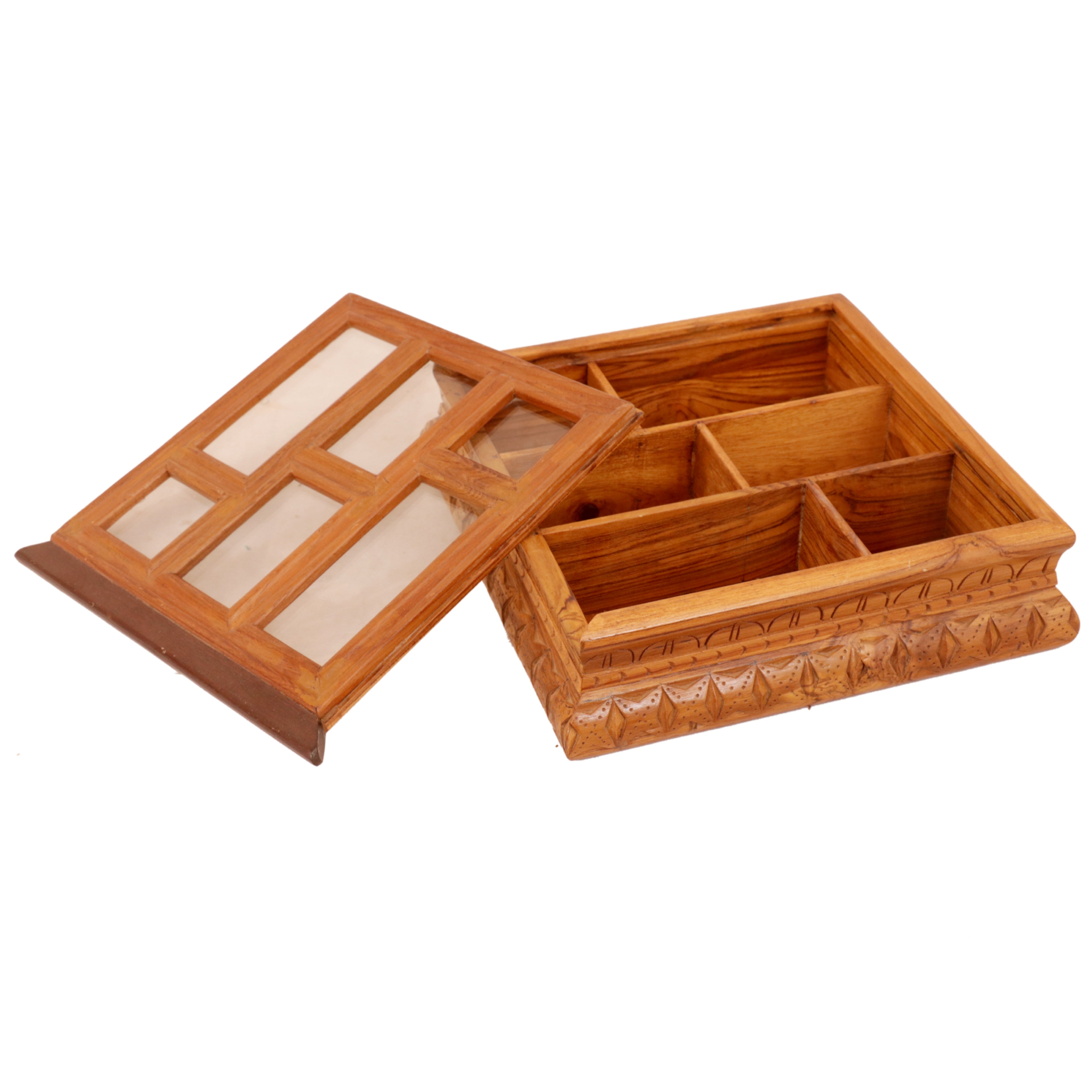 Clear Square Box Wooden Box