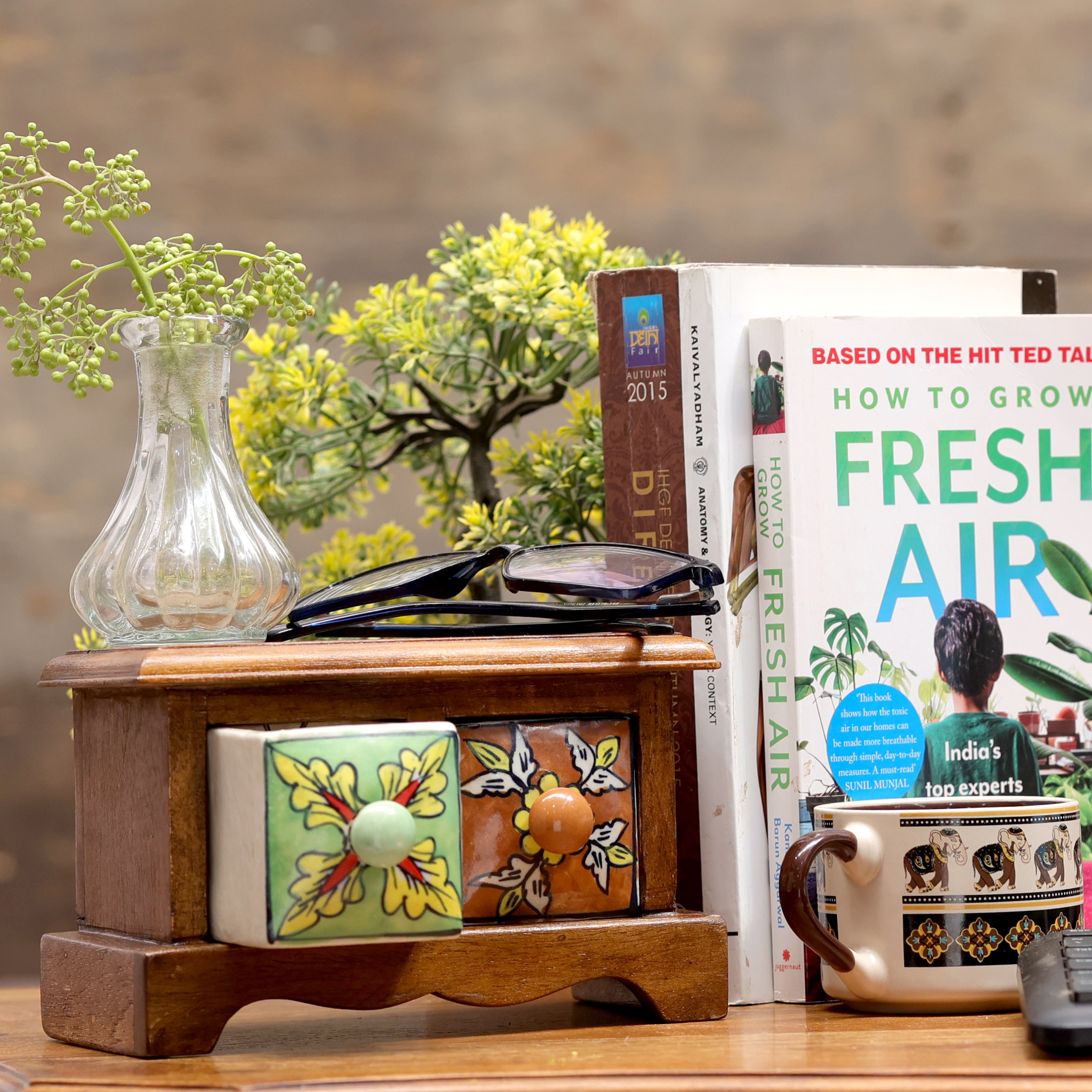 Flat 2 Drawer Chest Desk Organizer