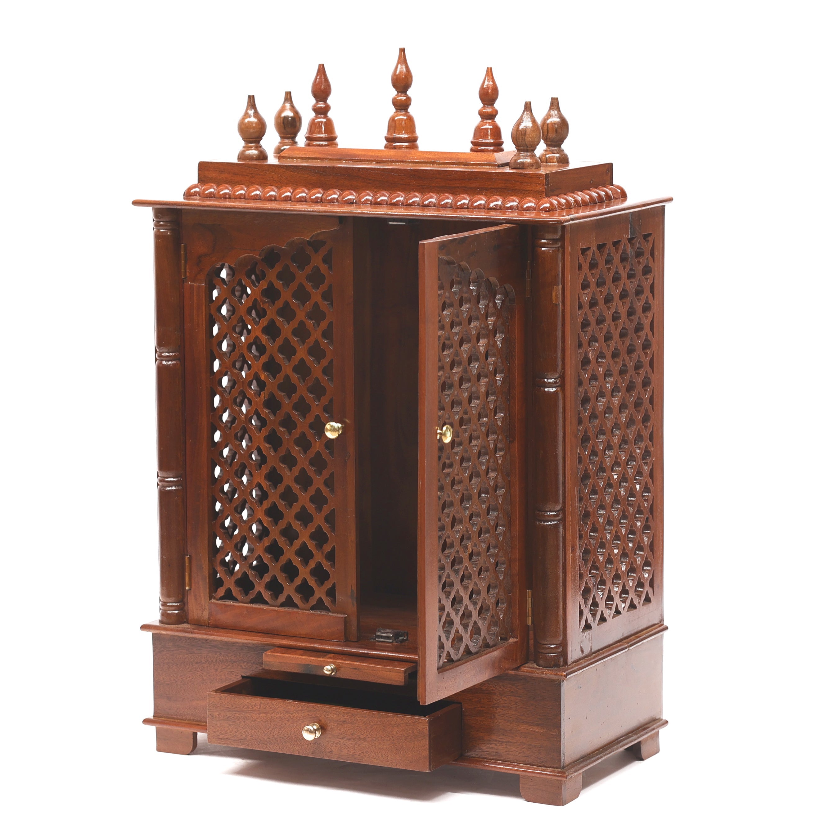 Wooden Carved Jhali Door Temple Temple