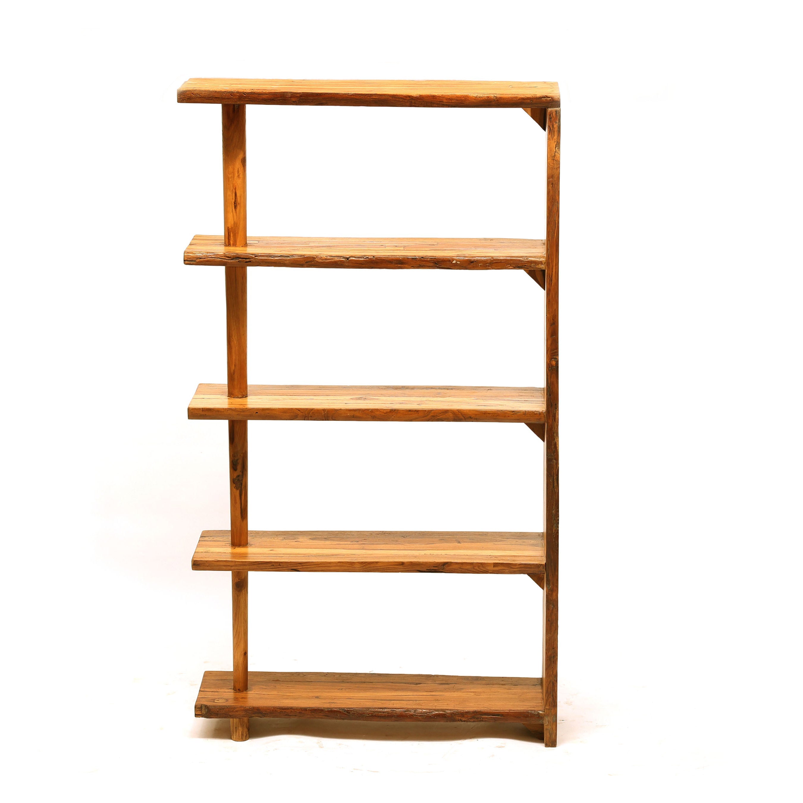 Heritage Finish Teak Wood 4 Shelf Rack Rack