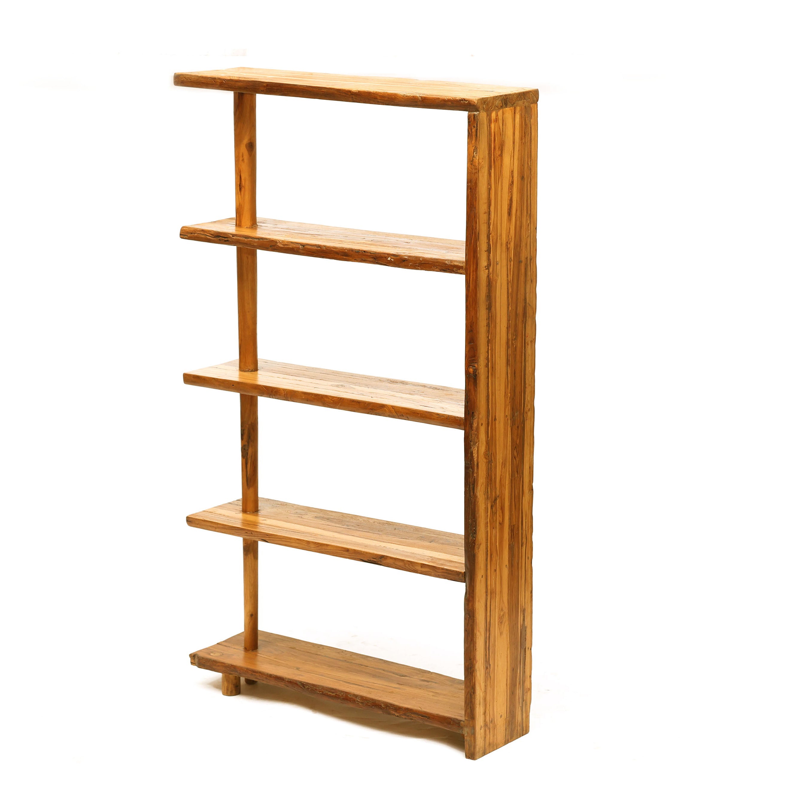 Heritage Finish Teak Wood 4 Shelf Rack Rack