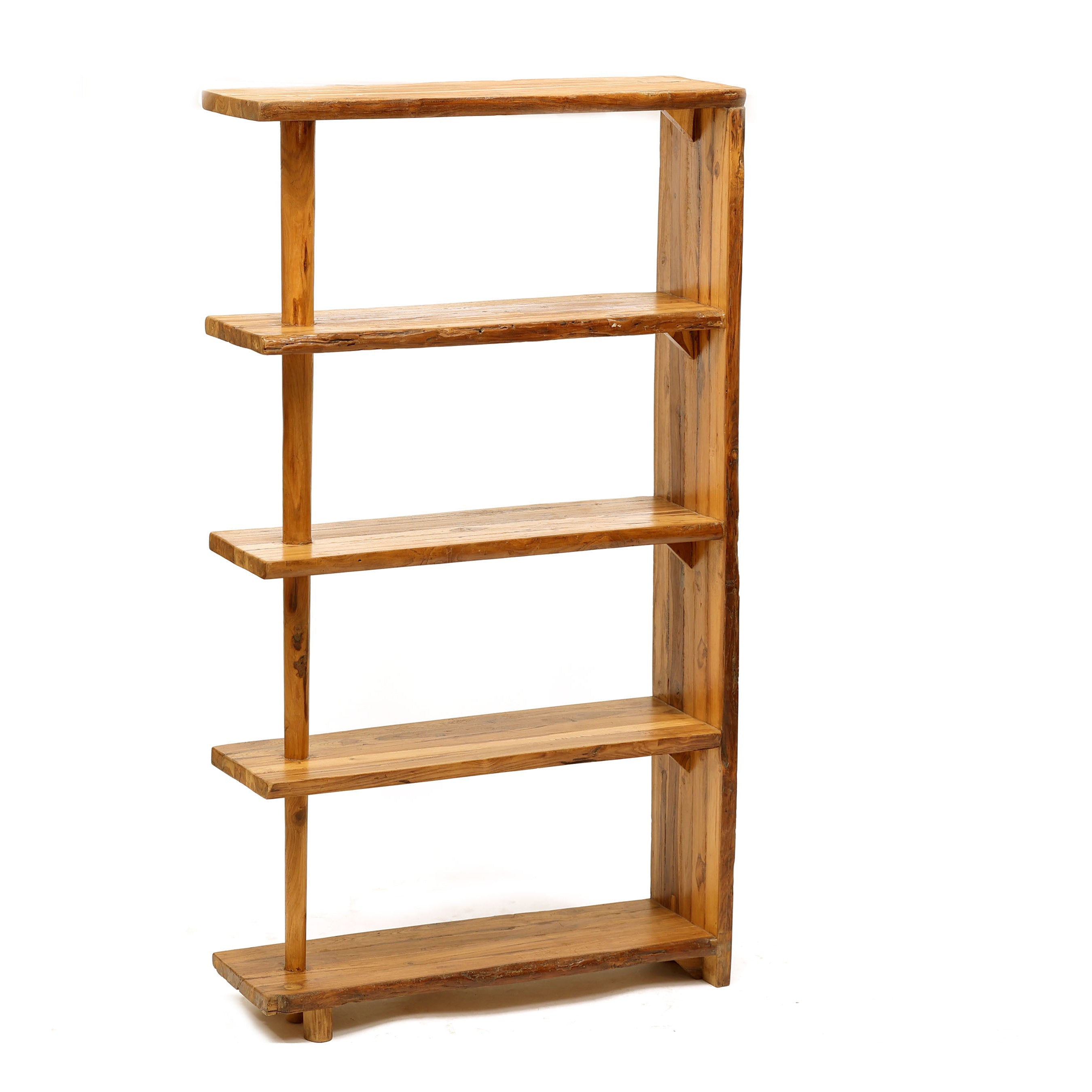 Heritage Finish Teak Wood 4 Shelf Rack Rack