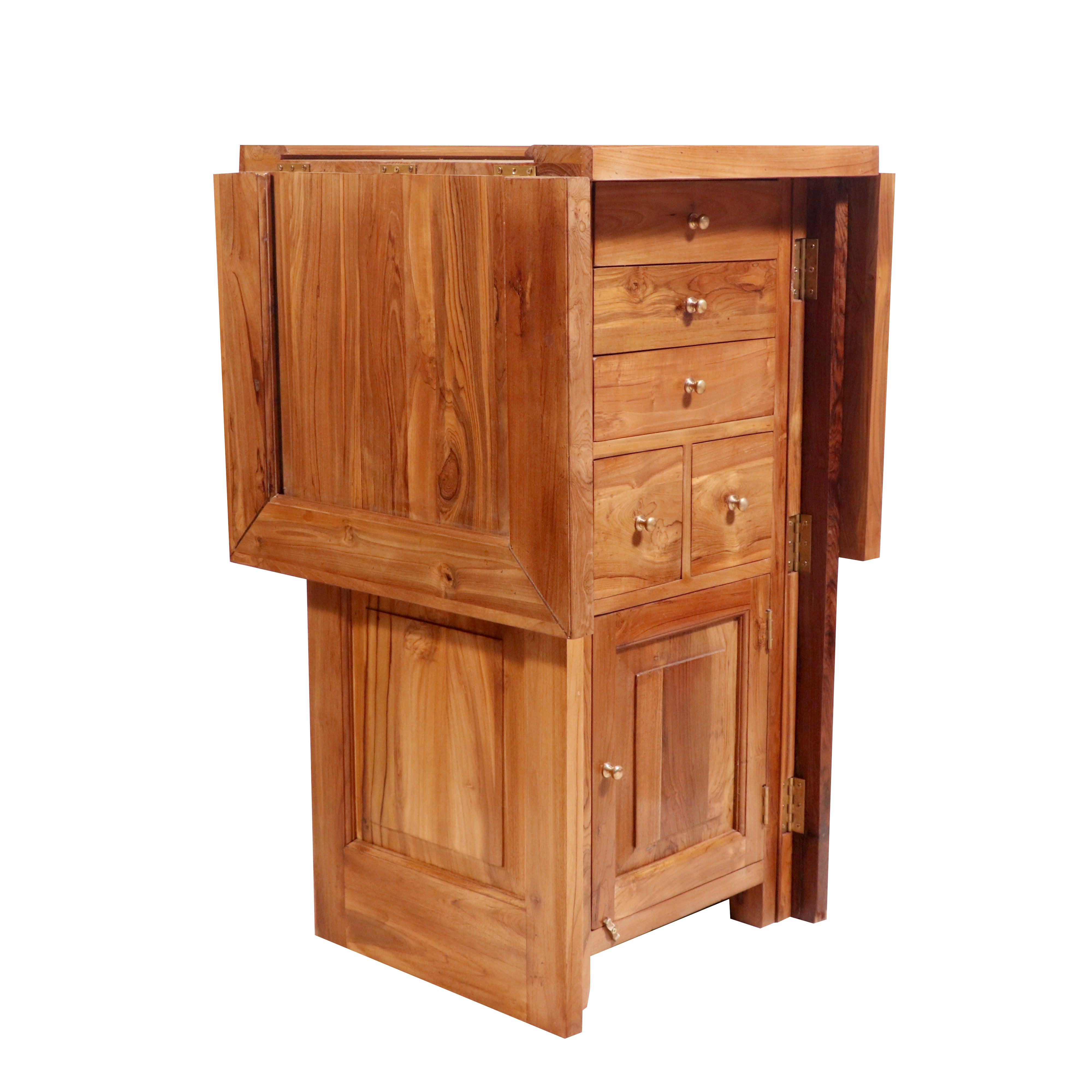 Montage Modern Designed Multi-Storage Handmade Wooden Kitchen Island for Home Kitchen Island