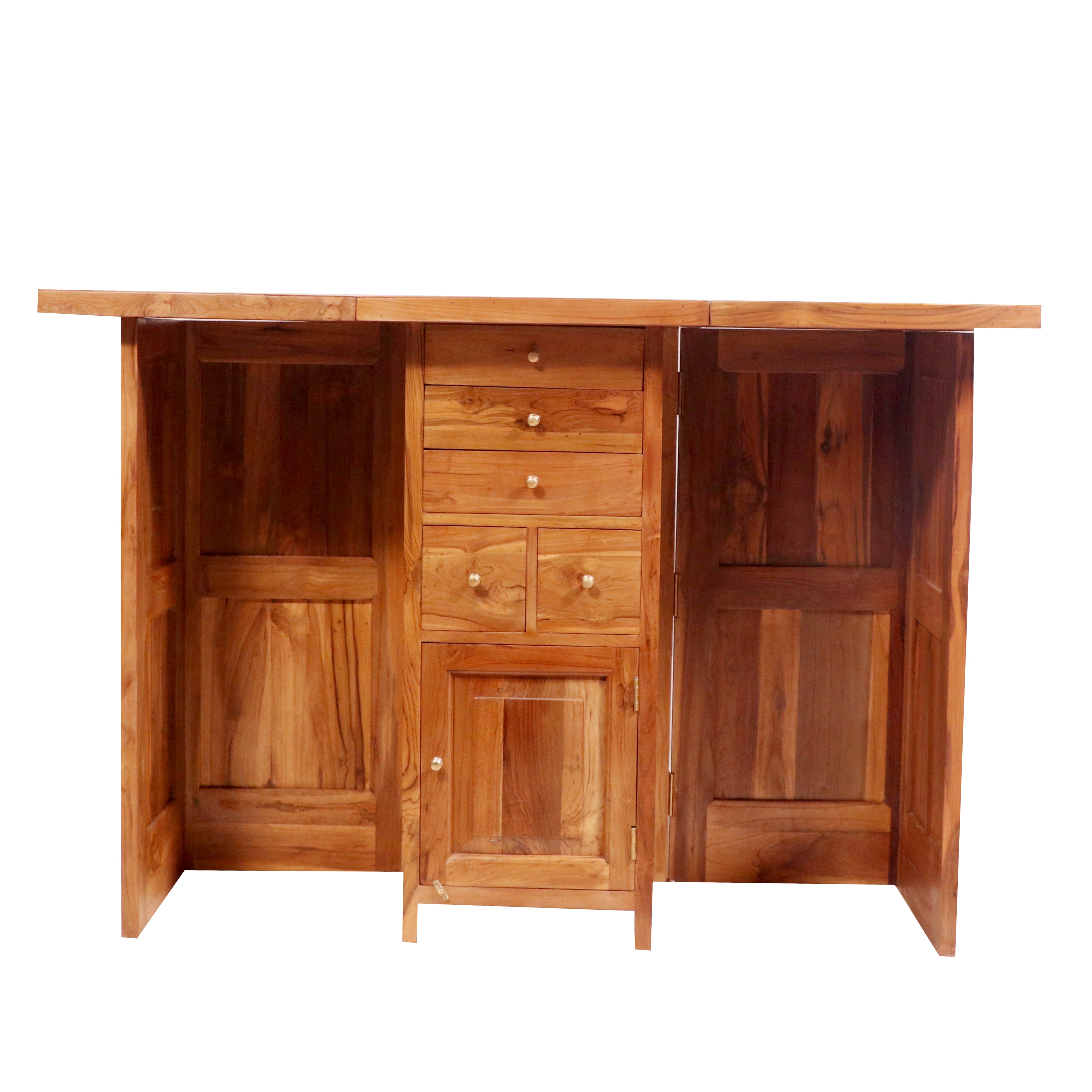 Montage Modern Designed Multi-Storage Handmade Wooden Kitchen Island for Home Kitchen Island