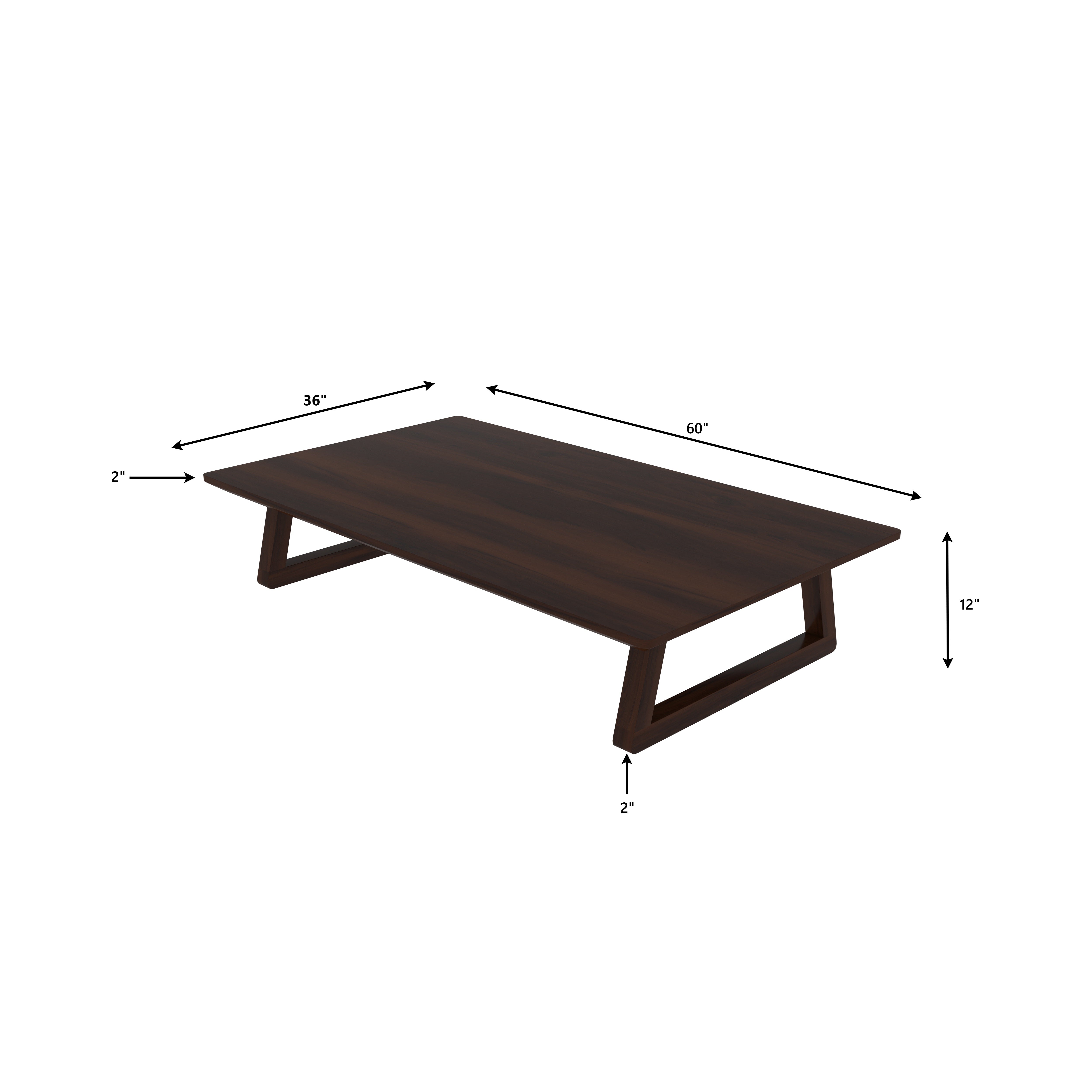 Elegant Low-Height Wooden Dining Table Set with Cushions – Japanese Floor Seating Dining Set