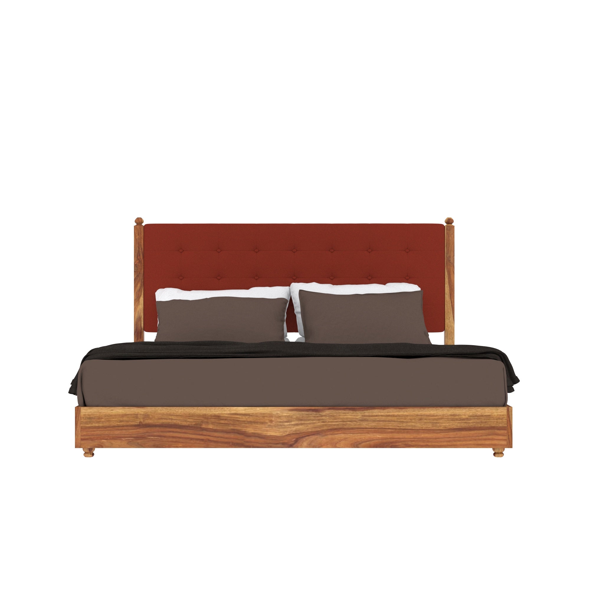 Royal Clever Finished Wooden Handmade Long Bed for Bedroom Bed