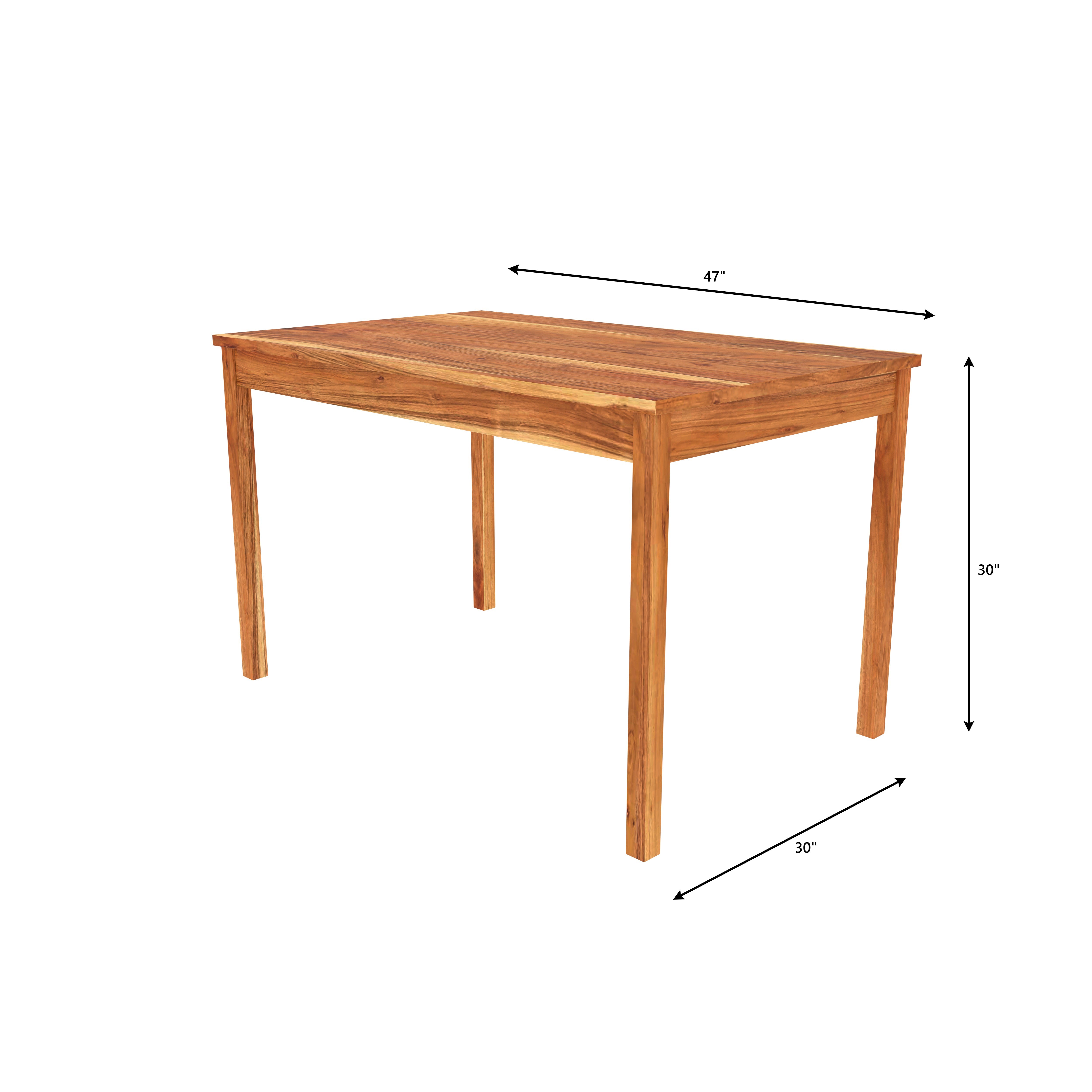 Solid Wood Dining Table Set – 4 Seater Minimalist Design Dining Set