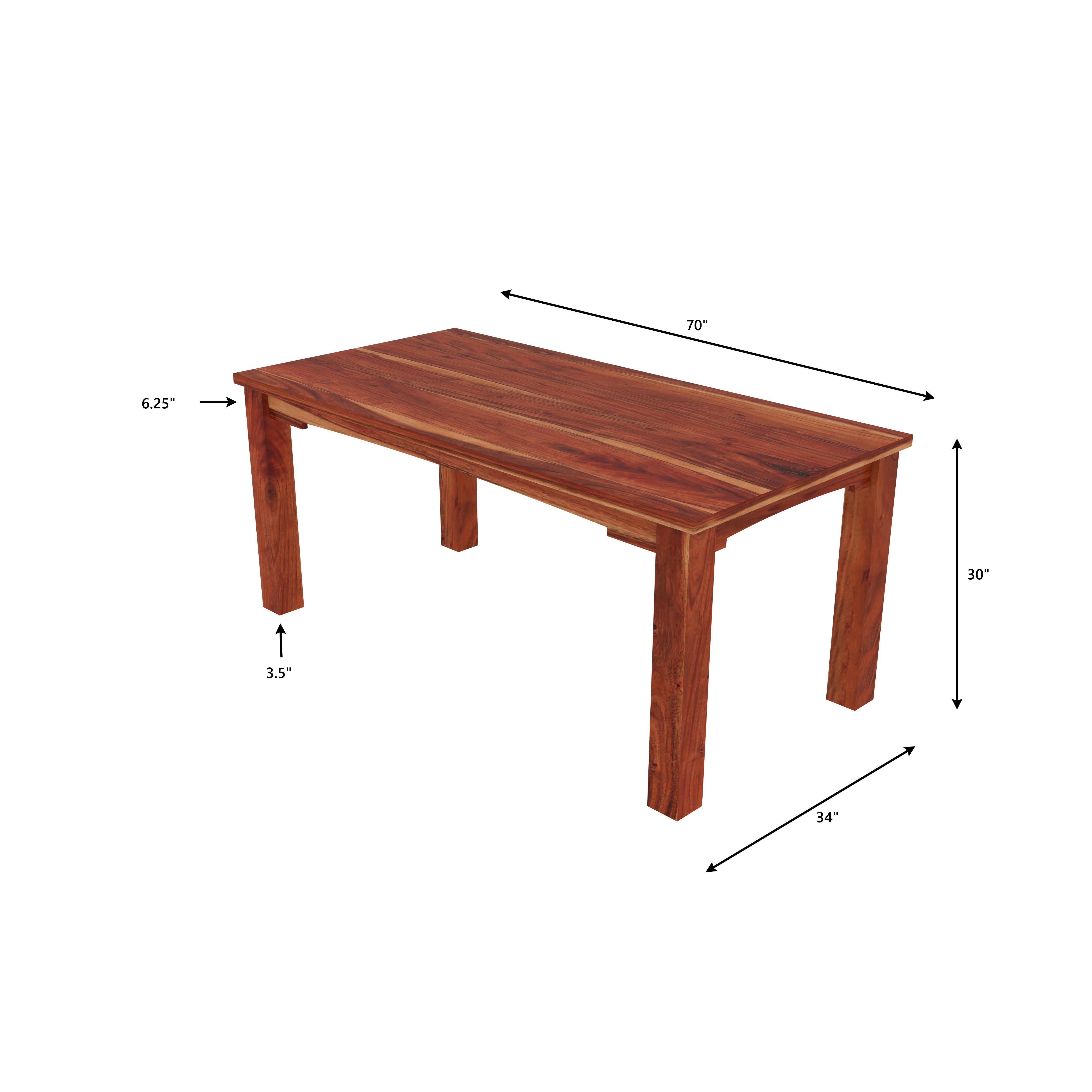 Minimalist Wooden Dining Table Set for 4 – Sleek & Sturdy Design Dining Set