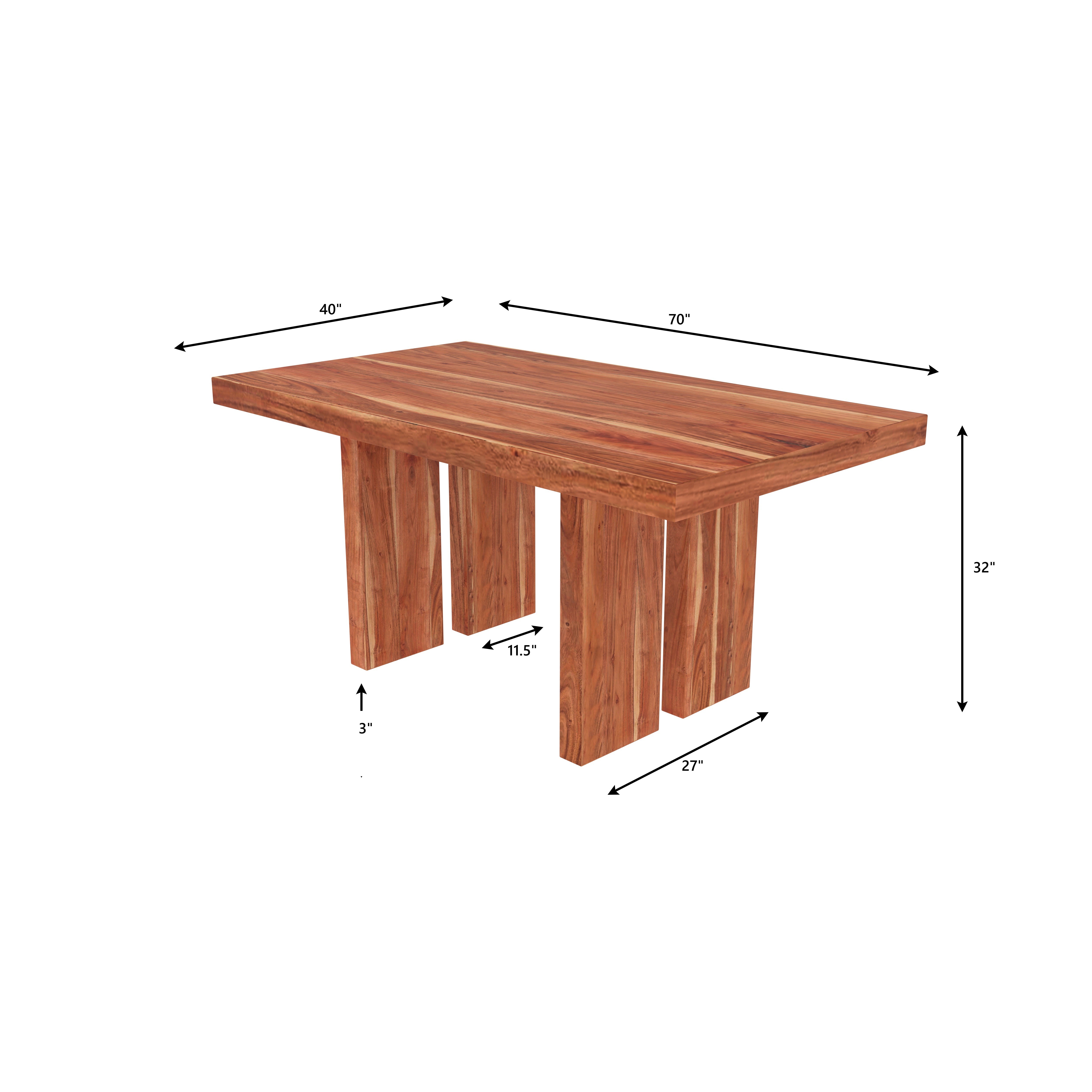 Solid Wood 4-Seater Dining Table Set – Elegant High-Back Chairs & Premium Finish Dining Set