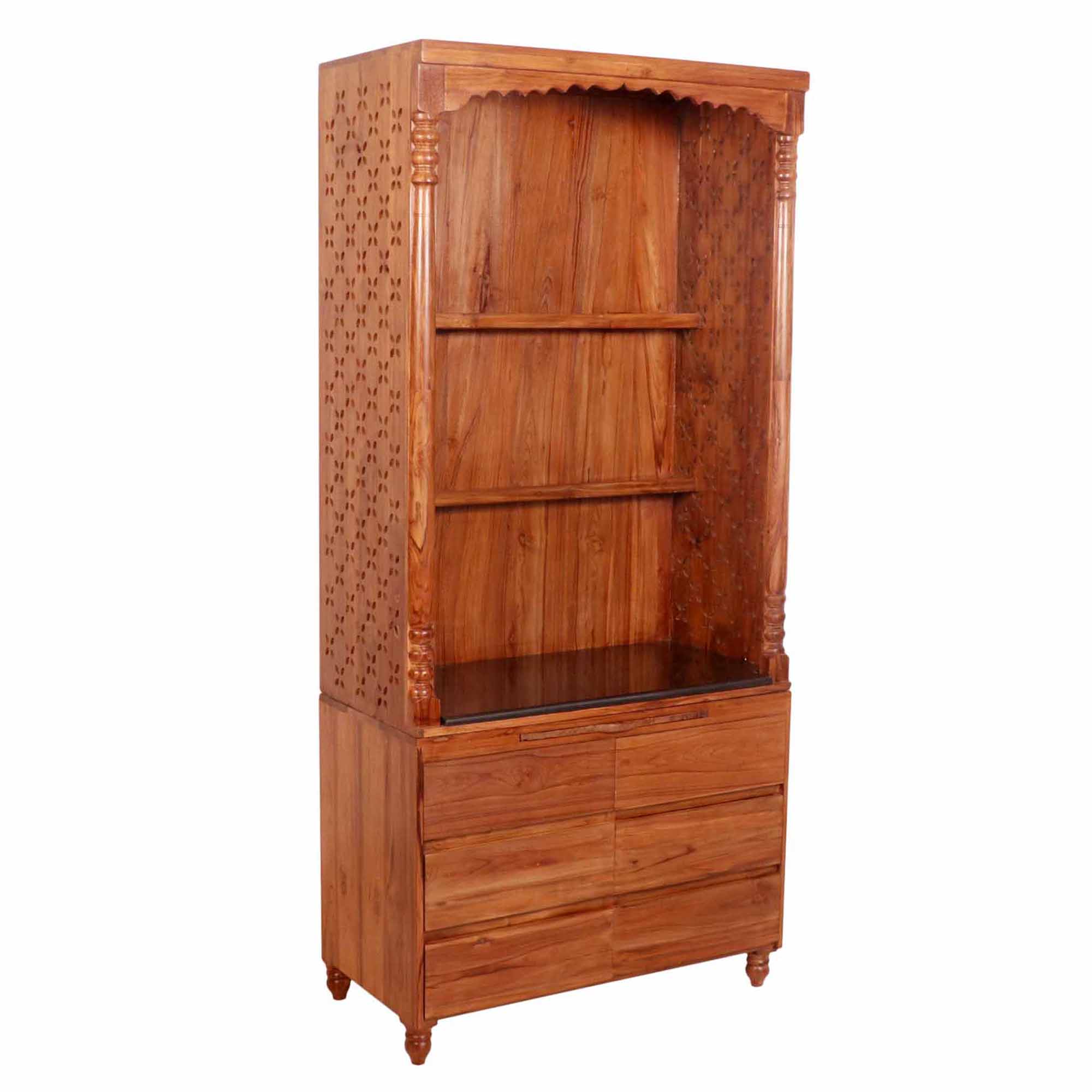 Teak wood 2 Part Temple cabinet Temple