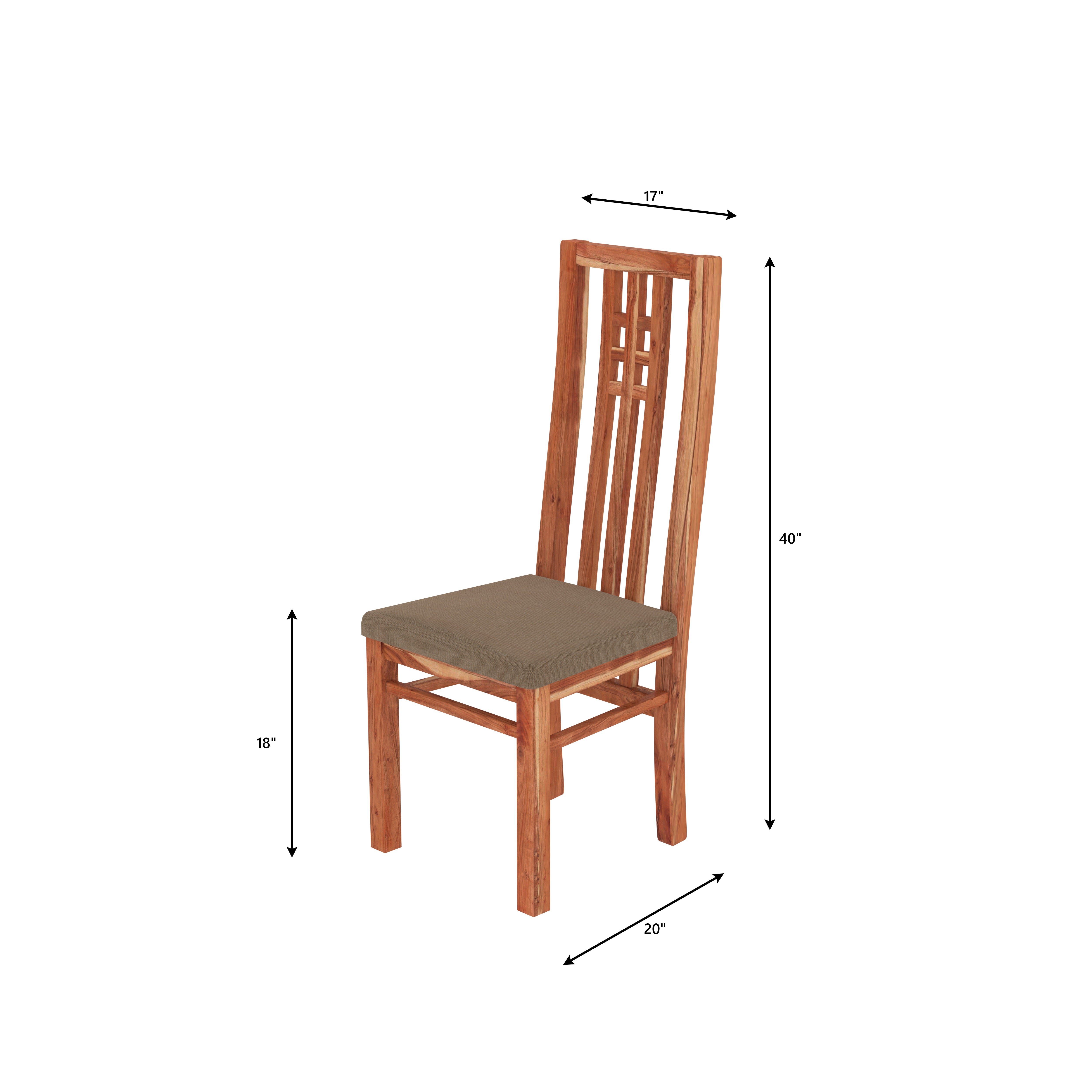 Solid Wood 4-Seater Dining Table Set – Elegant High-Back Chairs & Premium Finish Dining Set