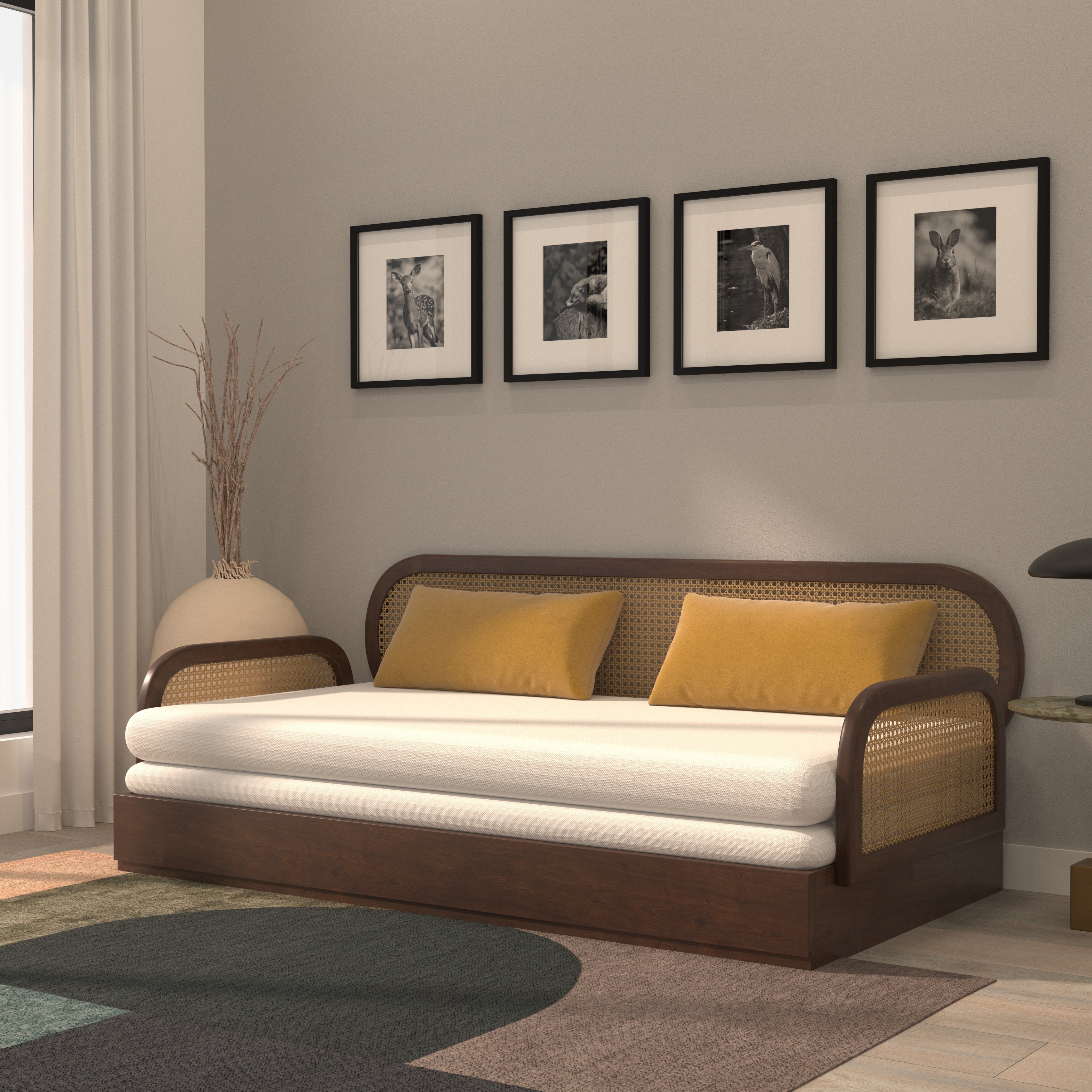 Handcrafted Sofa Cum Bed - Traditional Indian Design Sofa cum bed