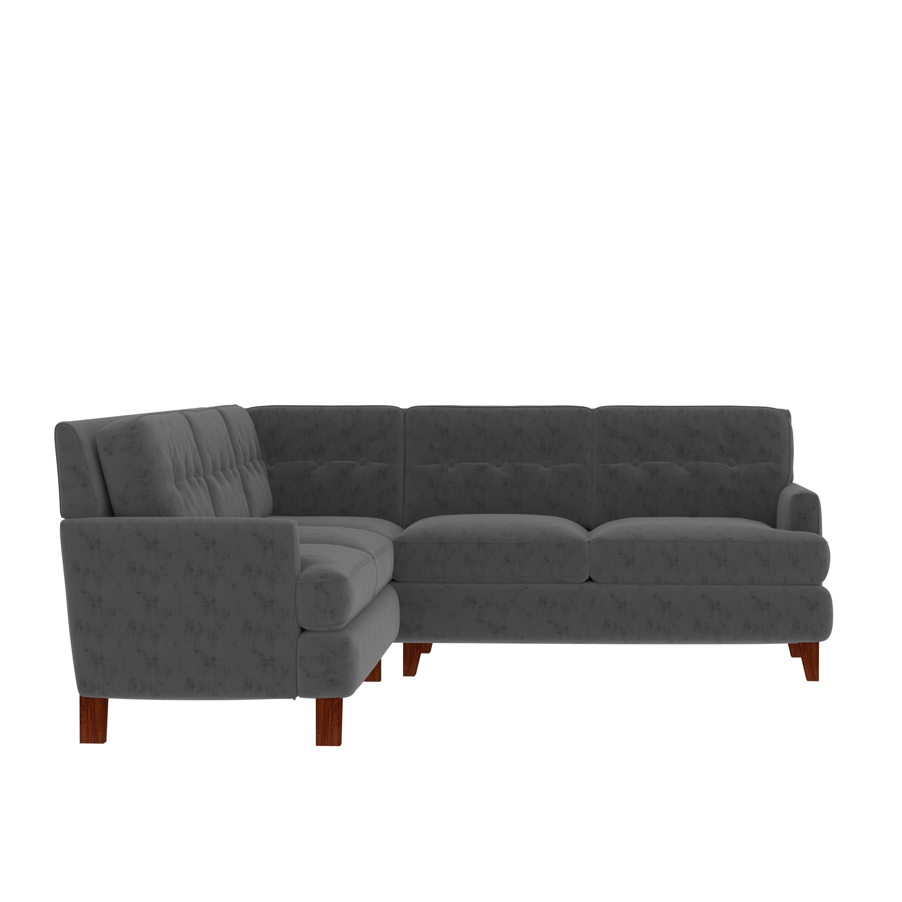 Dark Gray Black Pastel Coloured with Premium Comfort L Shaped 4 Seater Sofa Set for Home Sofa
