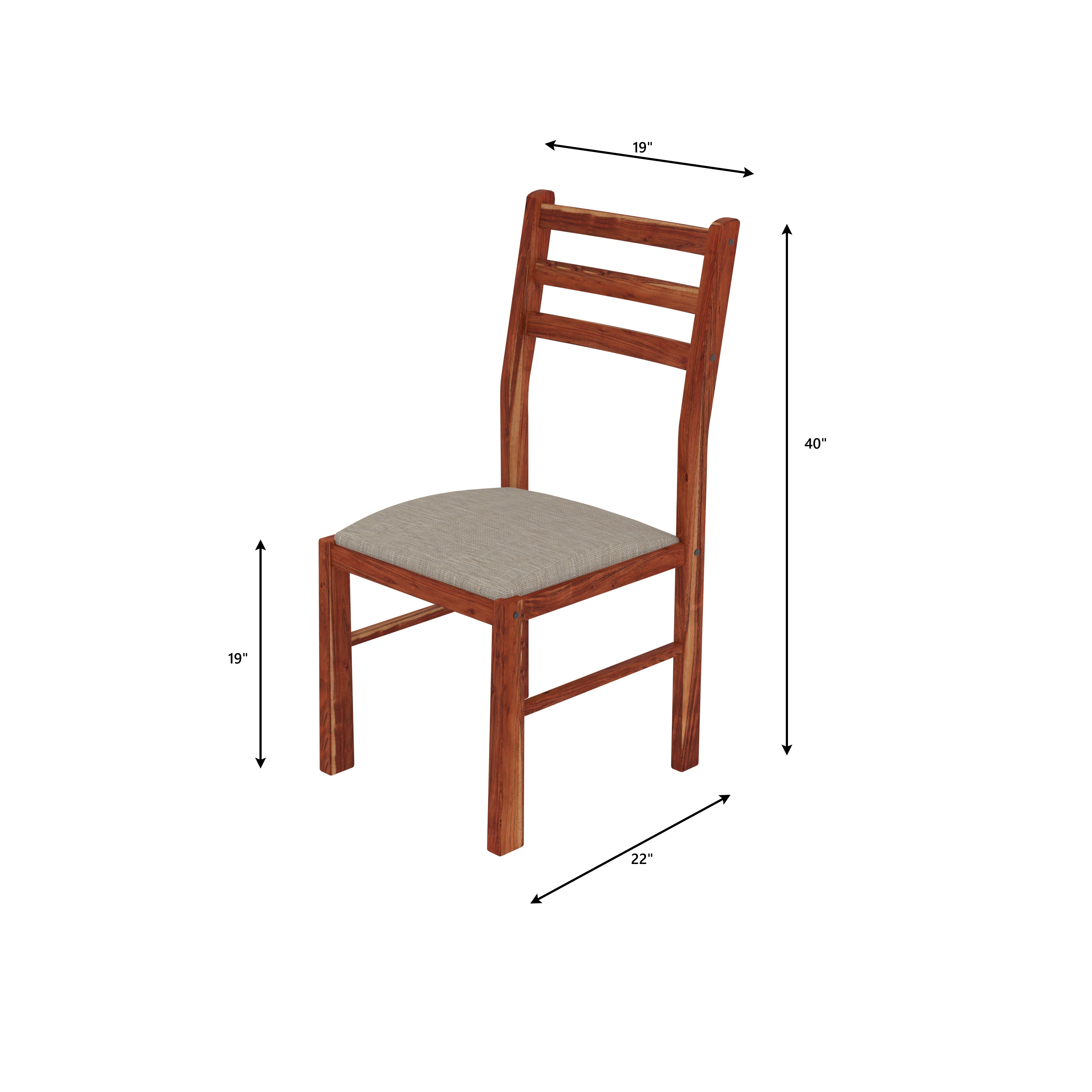 4-Seater Wooden Dining Table Set with Cushioned Chairs – Simple & Functional Design Dining Set