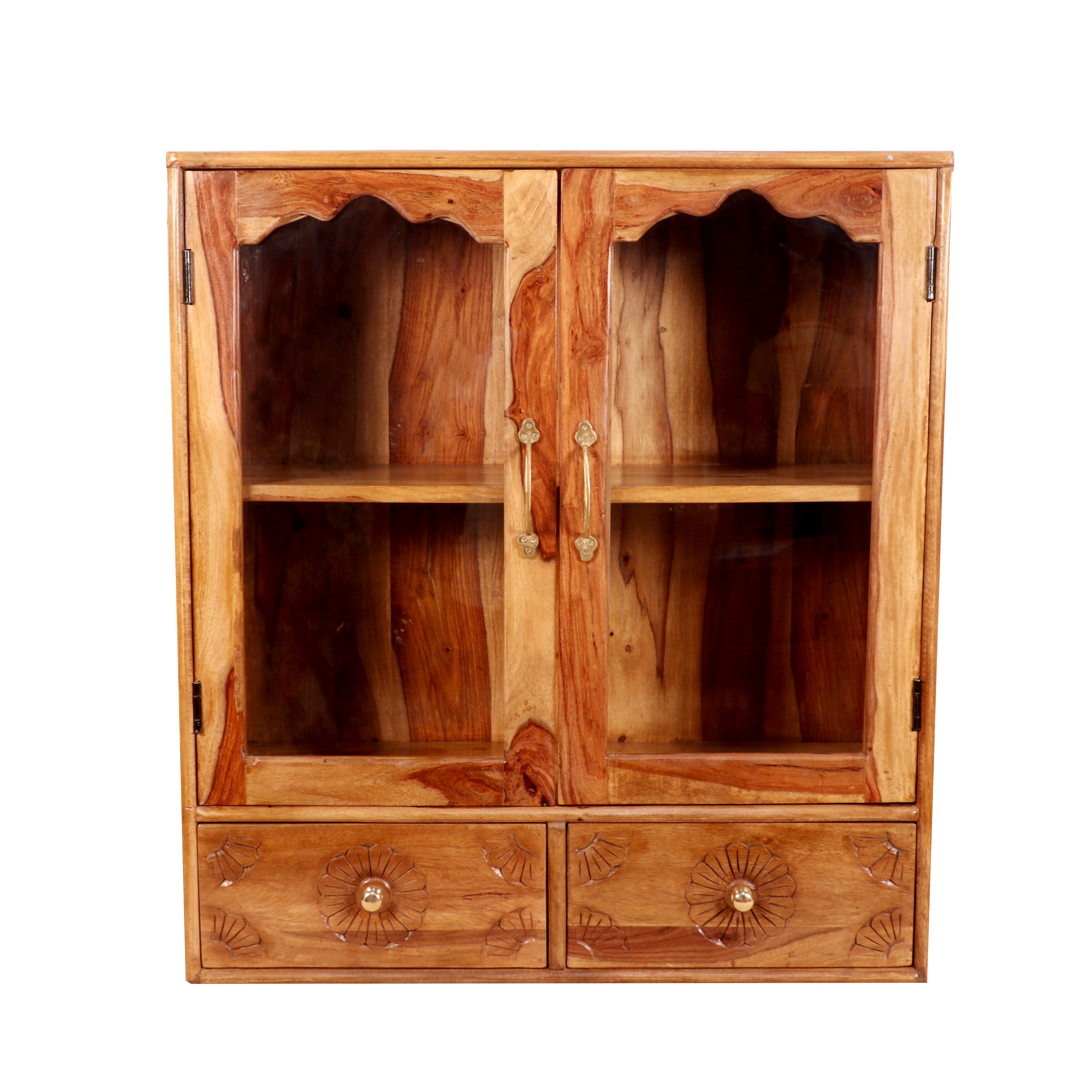 Ironic Traditional Designed Handmade Double Drawer Wooden Cabinet for Home Wall Cabinet
