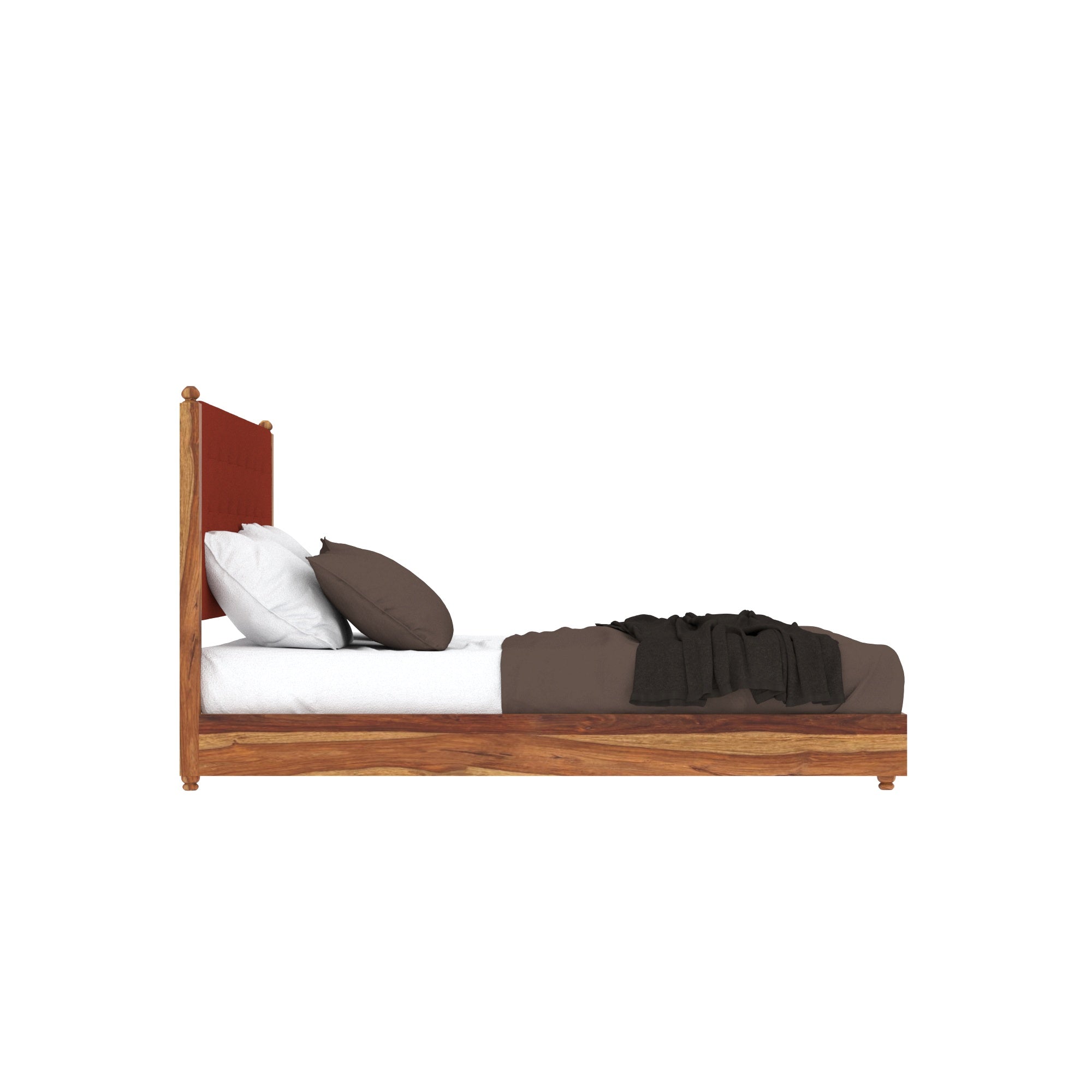 Royal Clever Finished Wooden Handmade Long Bed for Bedroom Bed