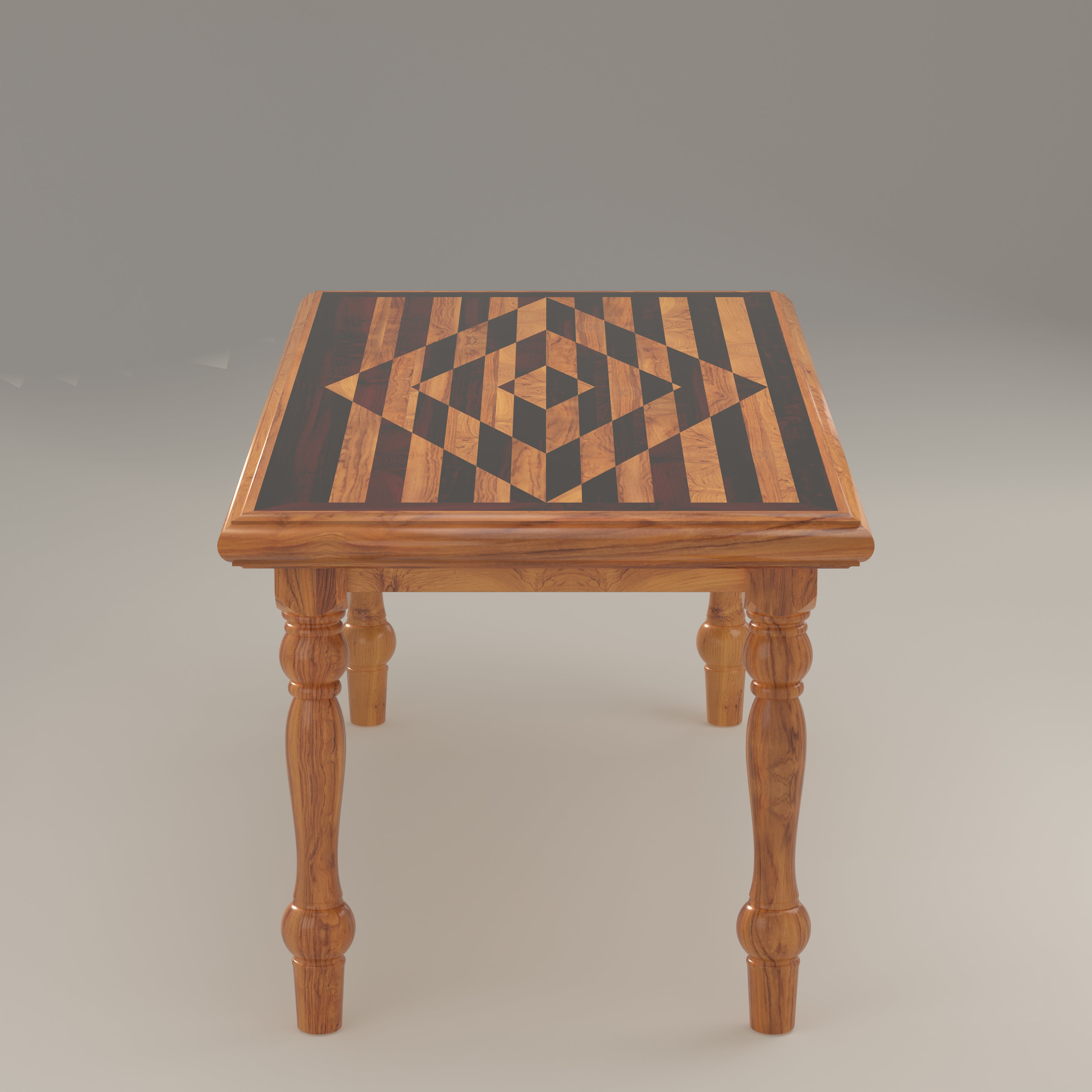 Elegant Top Strip Style Teak Wooden Dining Table Dining Table