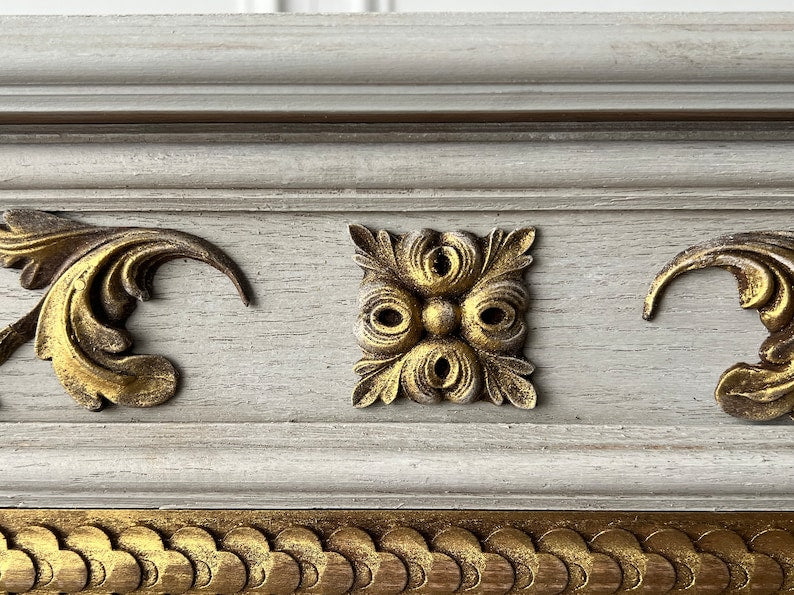 Elegant French Provincial Console Table with Ornate Carved Details Console Table