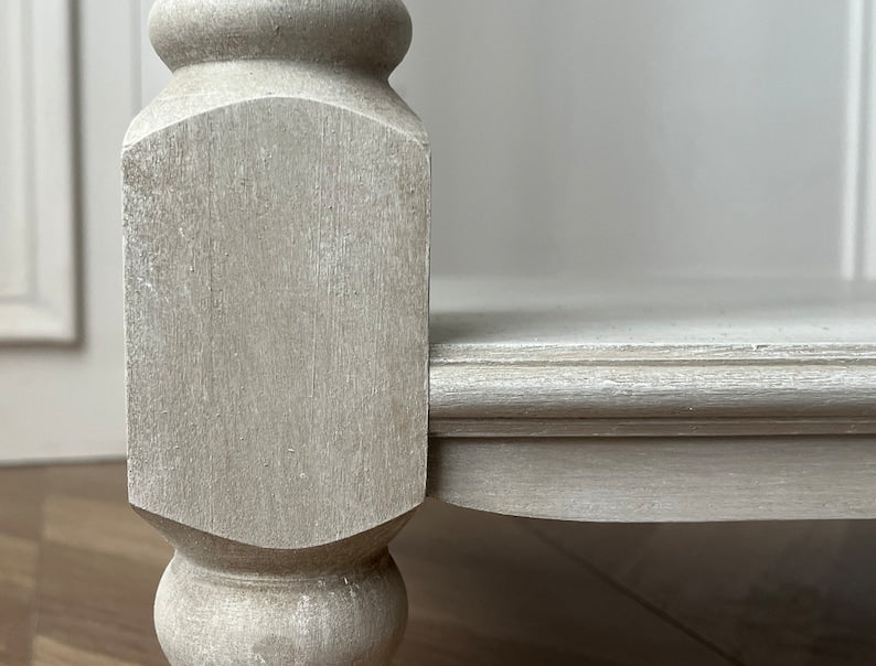 Elegant French Provincial Console Table with Ornate Carved Details Console Table