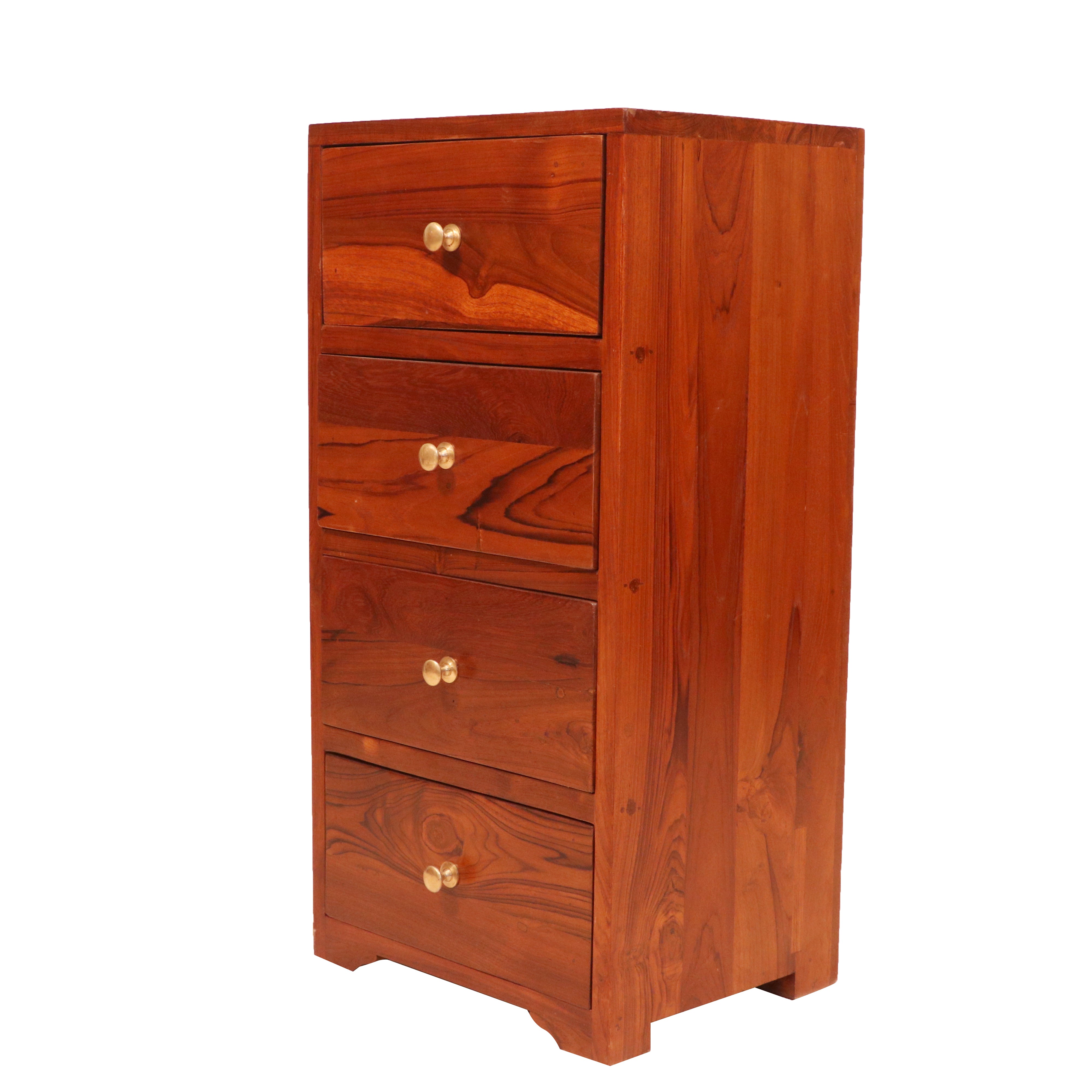 Travers Rede Themed Handmade Classic Wooden four Chest Drawers for Office Drawer's Chest