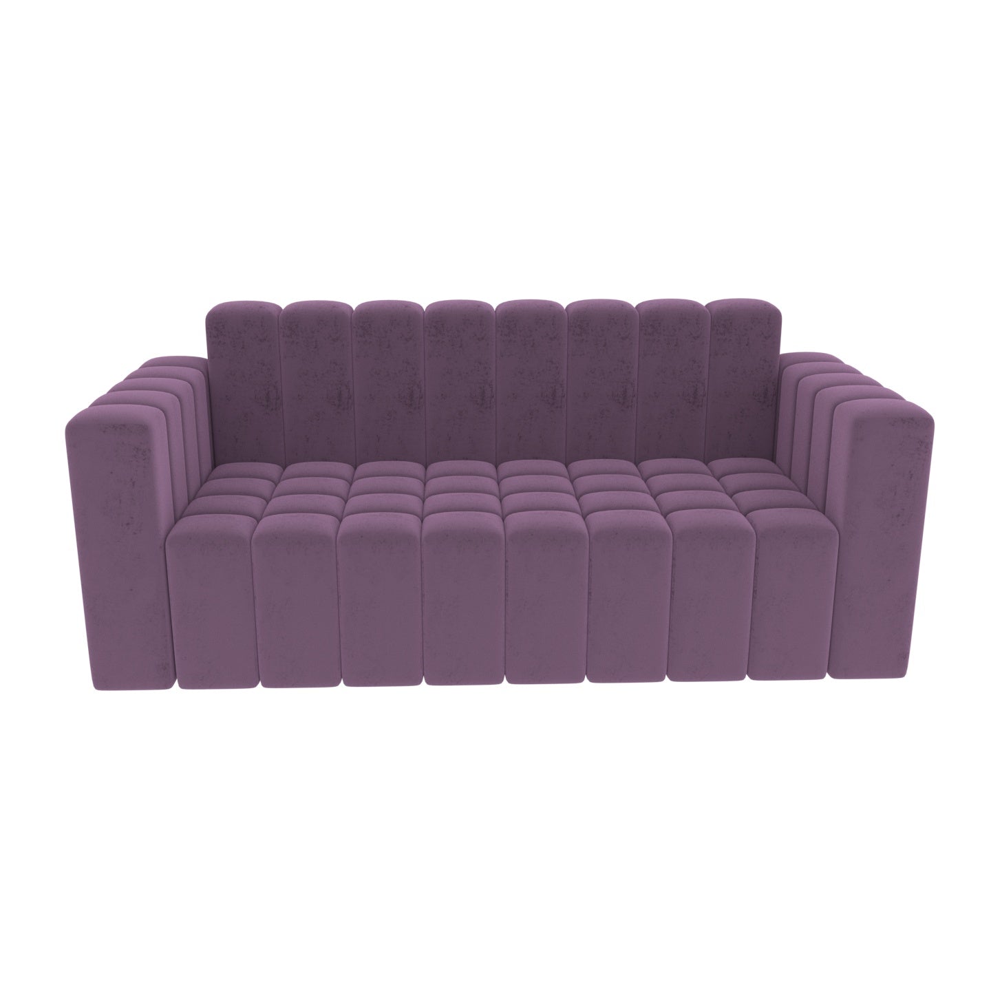 Strip Style Dark Violet Shaded Wooden 3 Seater Sofa Sofa