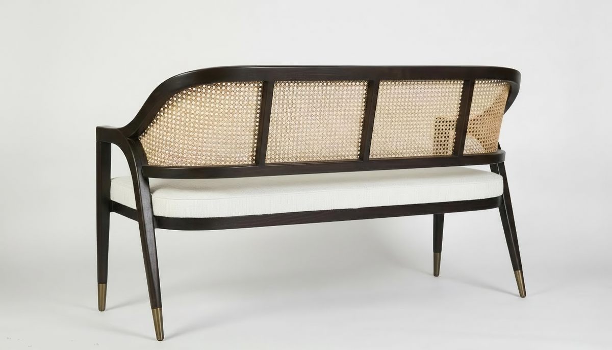 Elegant Cane Back Bench Bench
