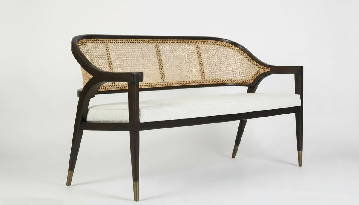 Elegant Cane Back Bench Bench