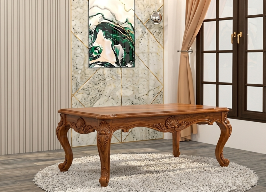 Ornate Classic Wooden Table Coffee Table