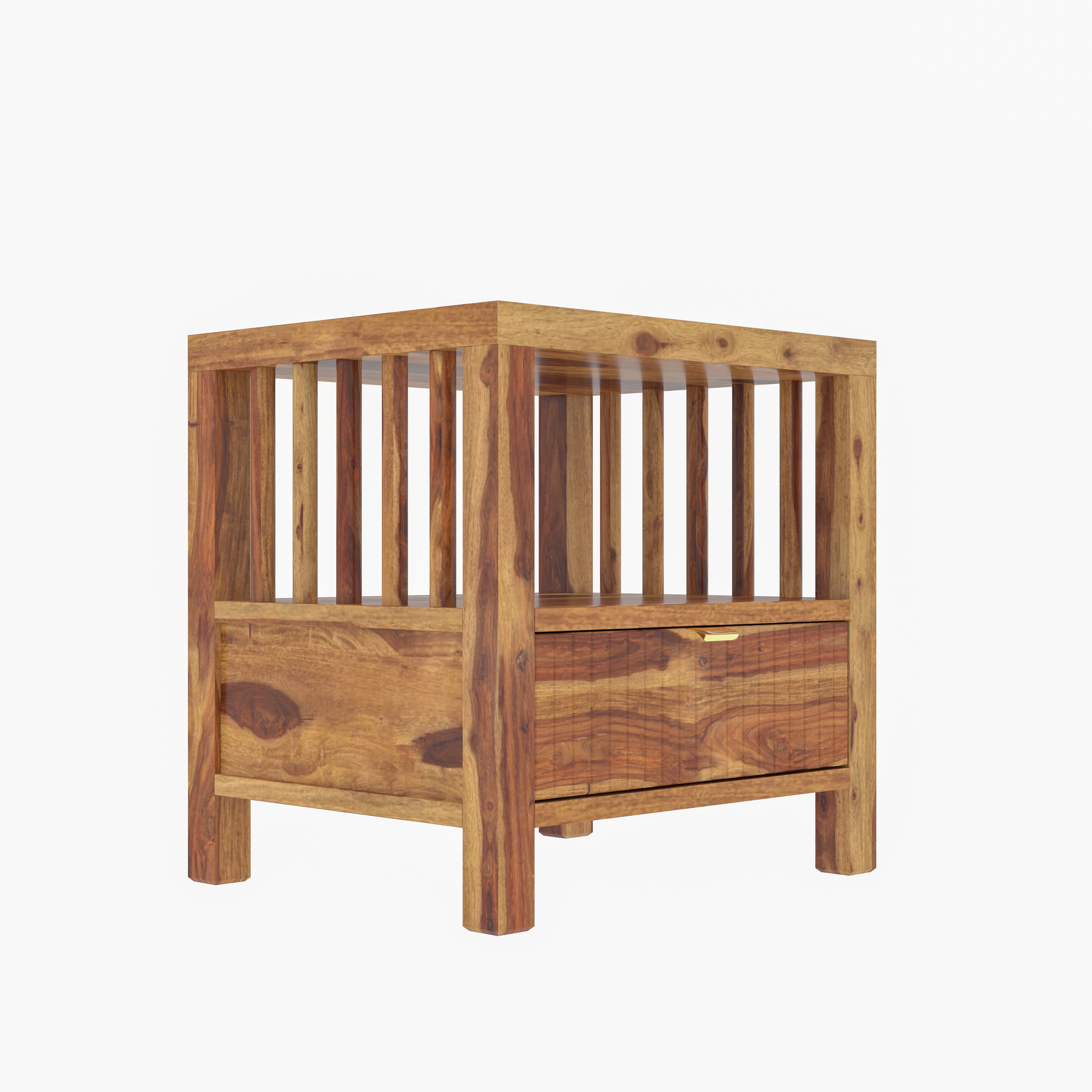 Trapper Vintage Stripped Wooden Handmade Bedside Bedside