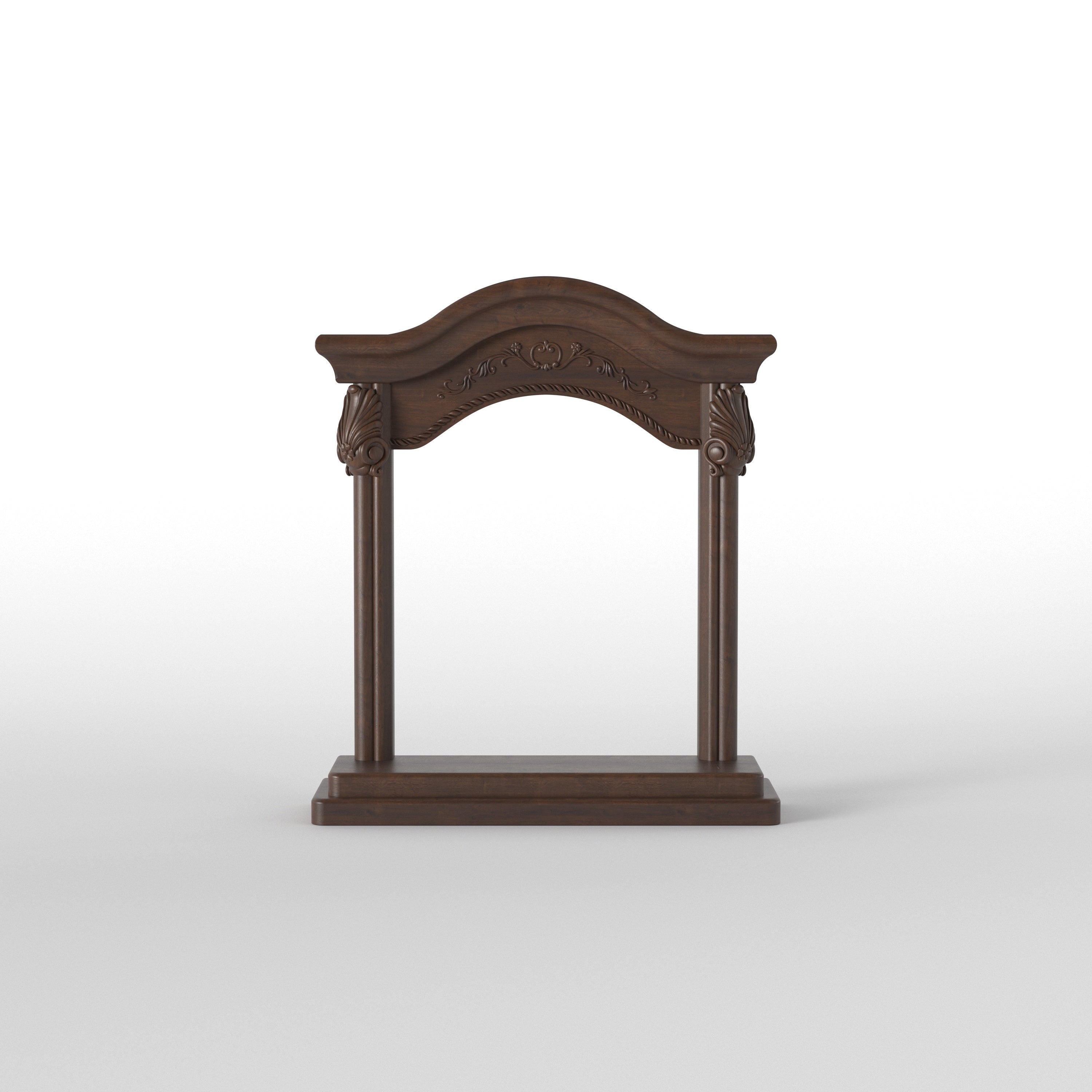 Elegant Wall Mounted Temple Shelf with Decorative Arch Temple