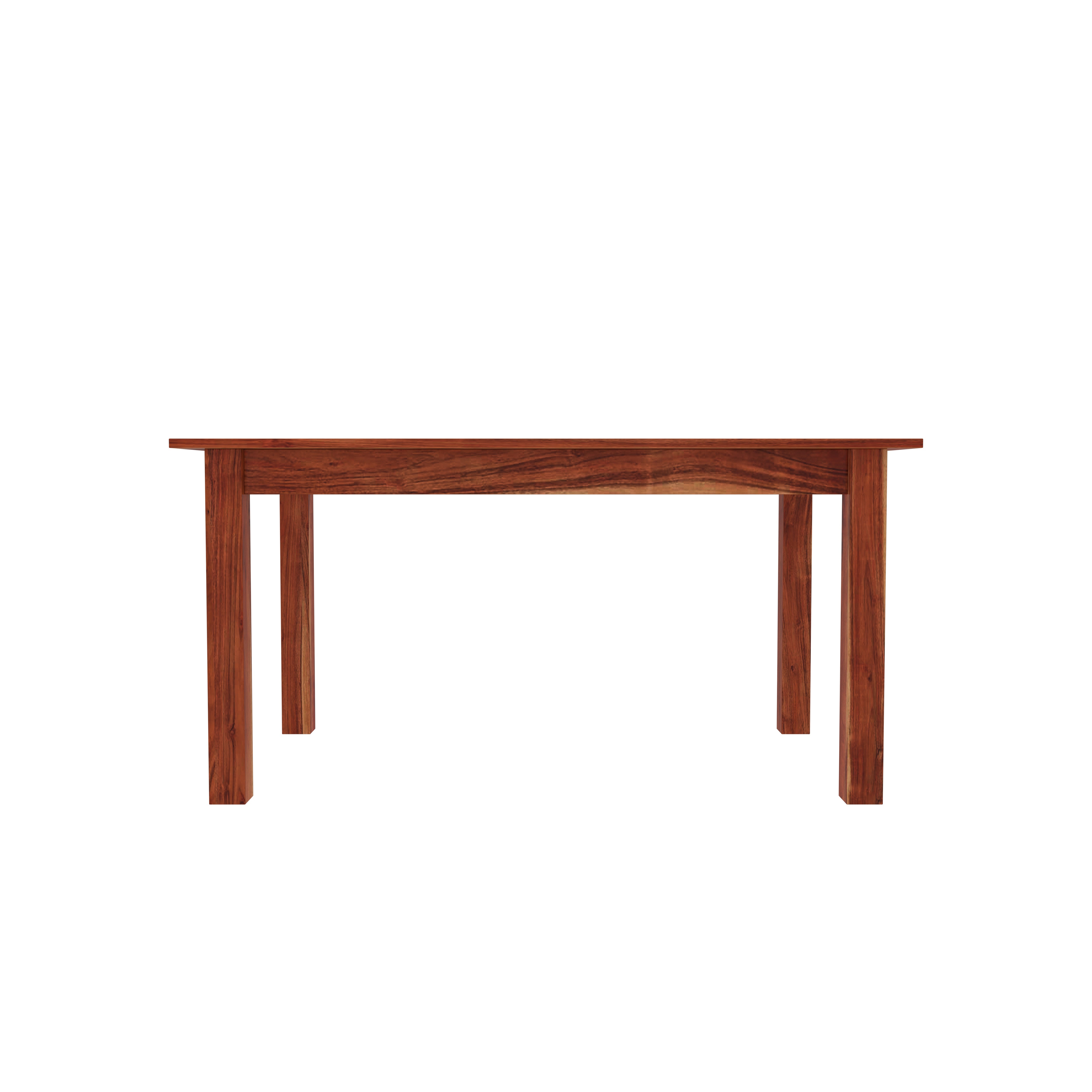 4-Seater Wooden Dining Table Set with Cushioned Chairs – Simple & Functional Design Dining Set