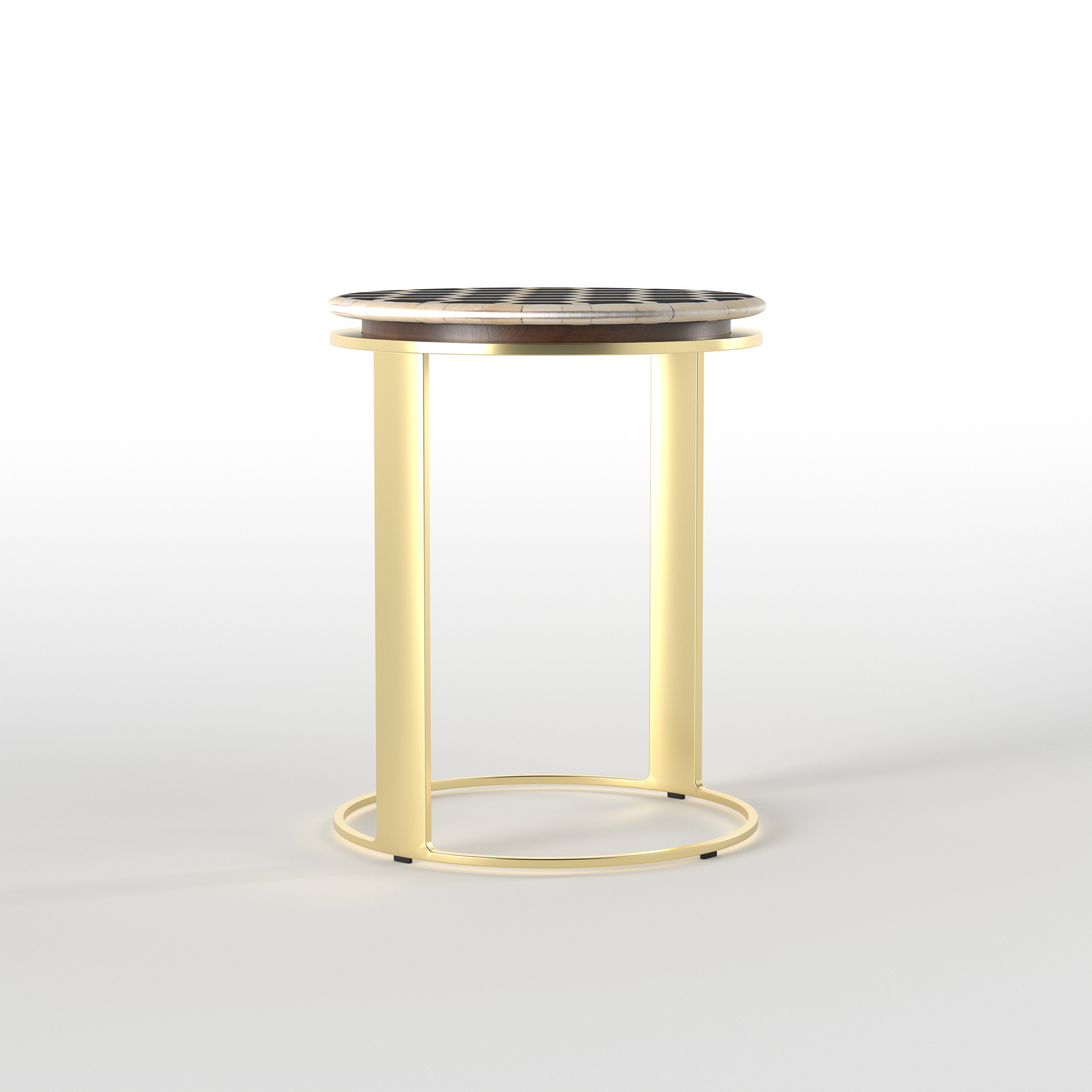 Ogee Trellis End Table - Hand-Painted Moroccan Design End Table