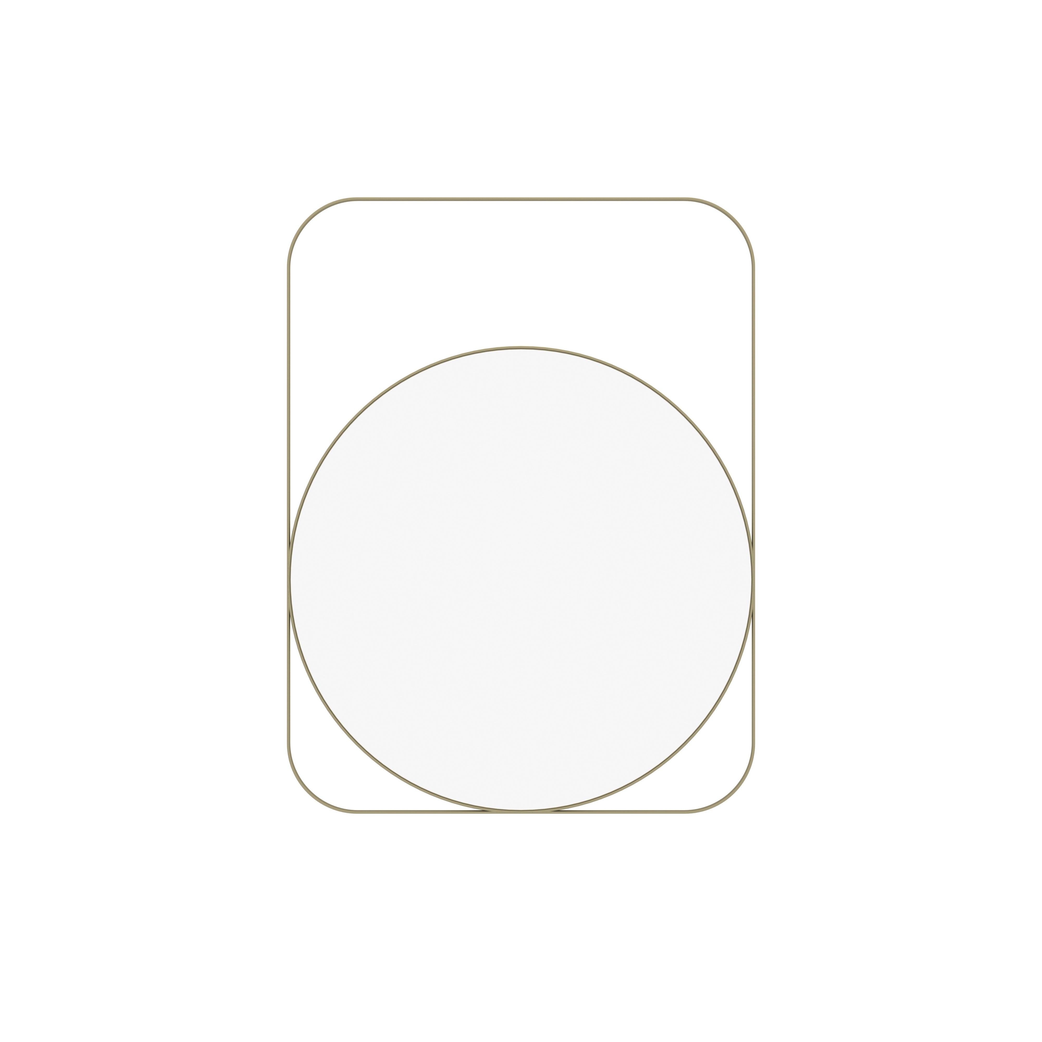 Geometric Layered Metal Mirror - Gold Frame Wall Mirror Mirror