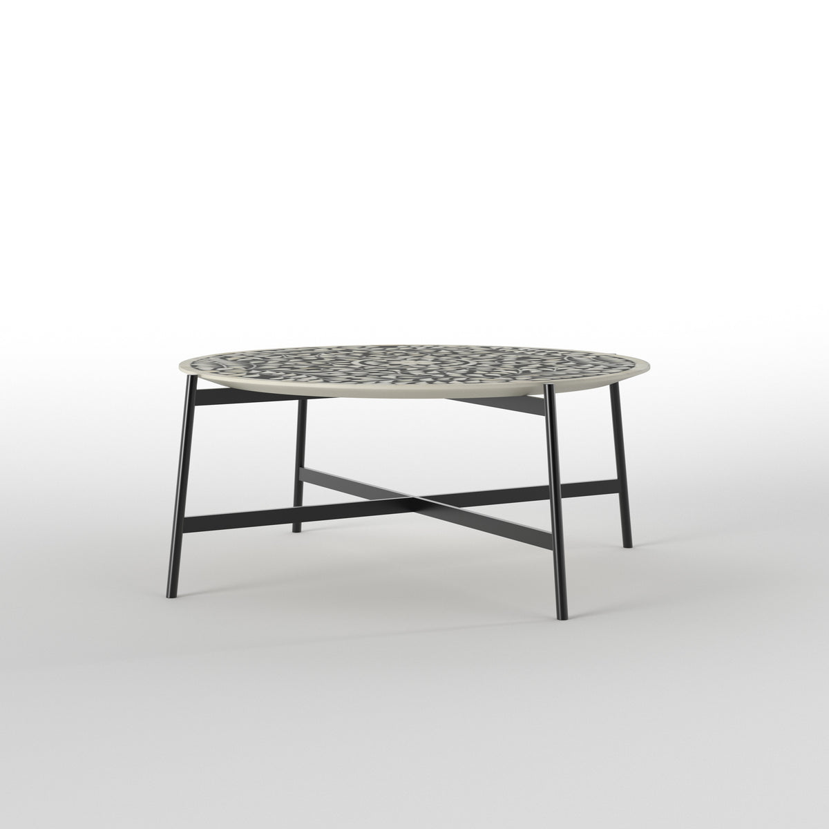 Floral Arabesque Coffee Table - Heritage Painting Art Coffee Table