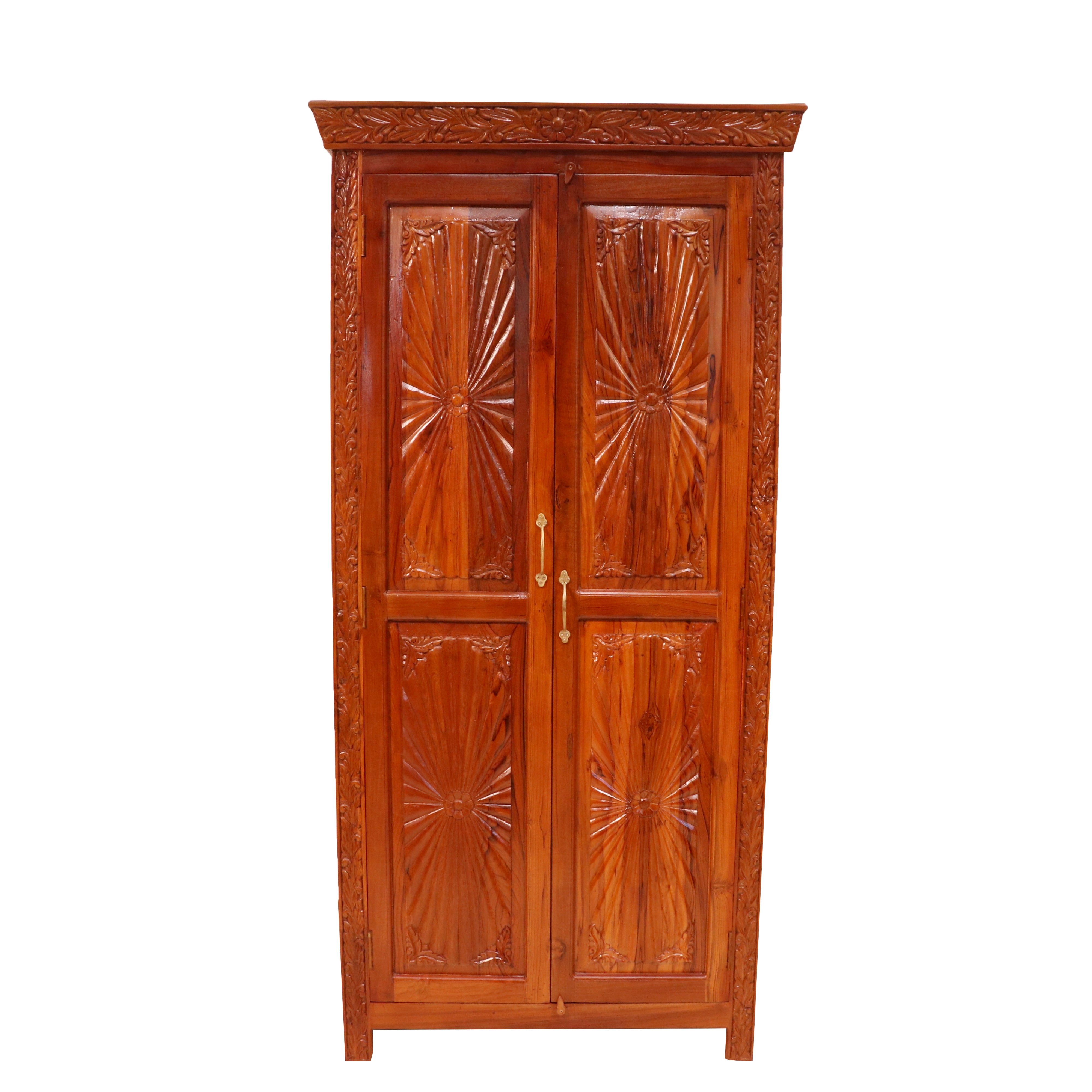 Adorable Decent Storage Vintage Handmade Wooden Large Almirah for Home Wardrobe