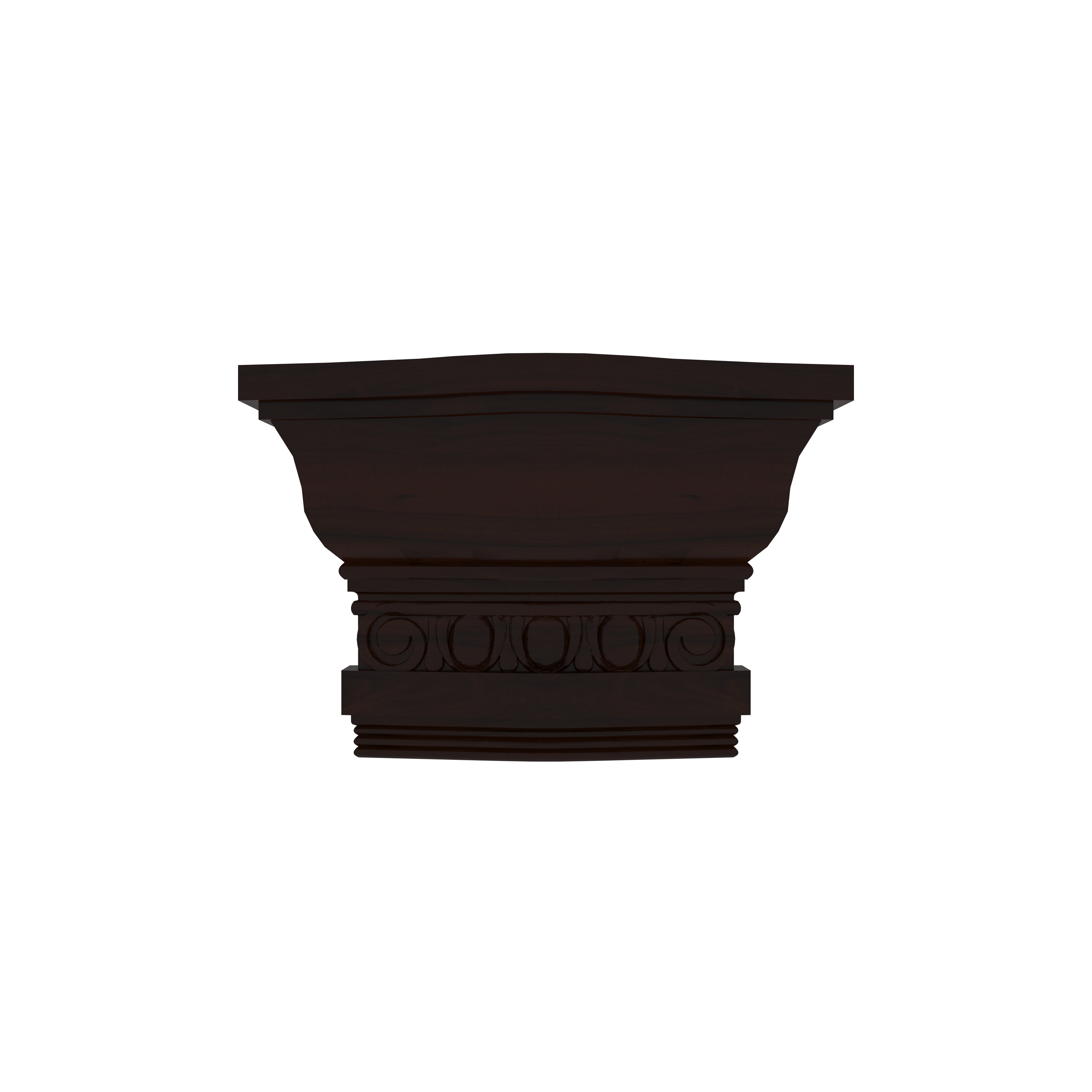 Victorian Style Wall Shelf with Scroll Detailing – Dark Mahogany Finish Wall Rack