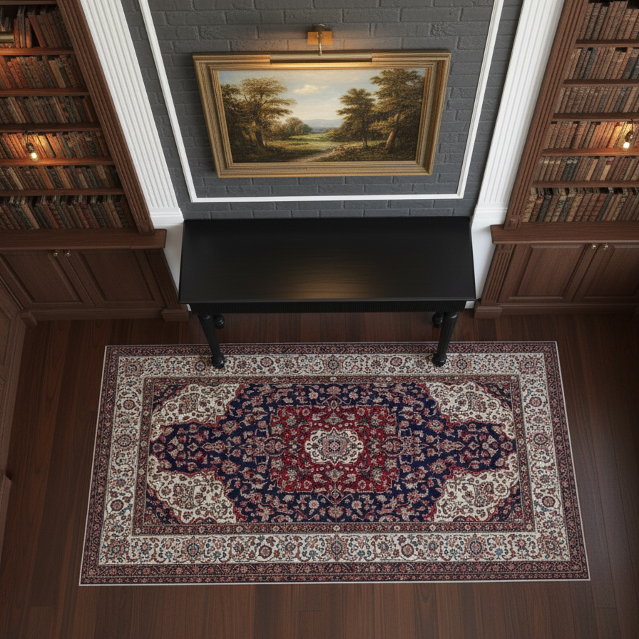 Classic Black Wooden Console Table with Fluted Detailing Console Table