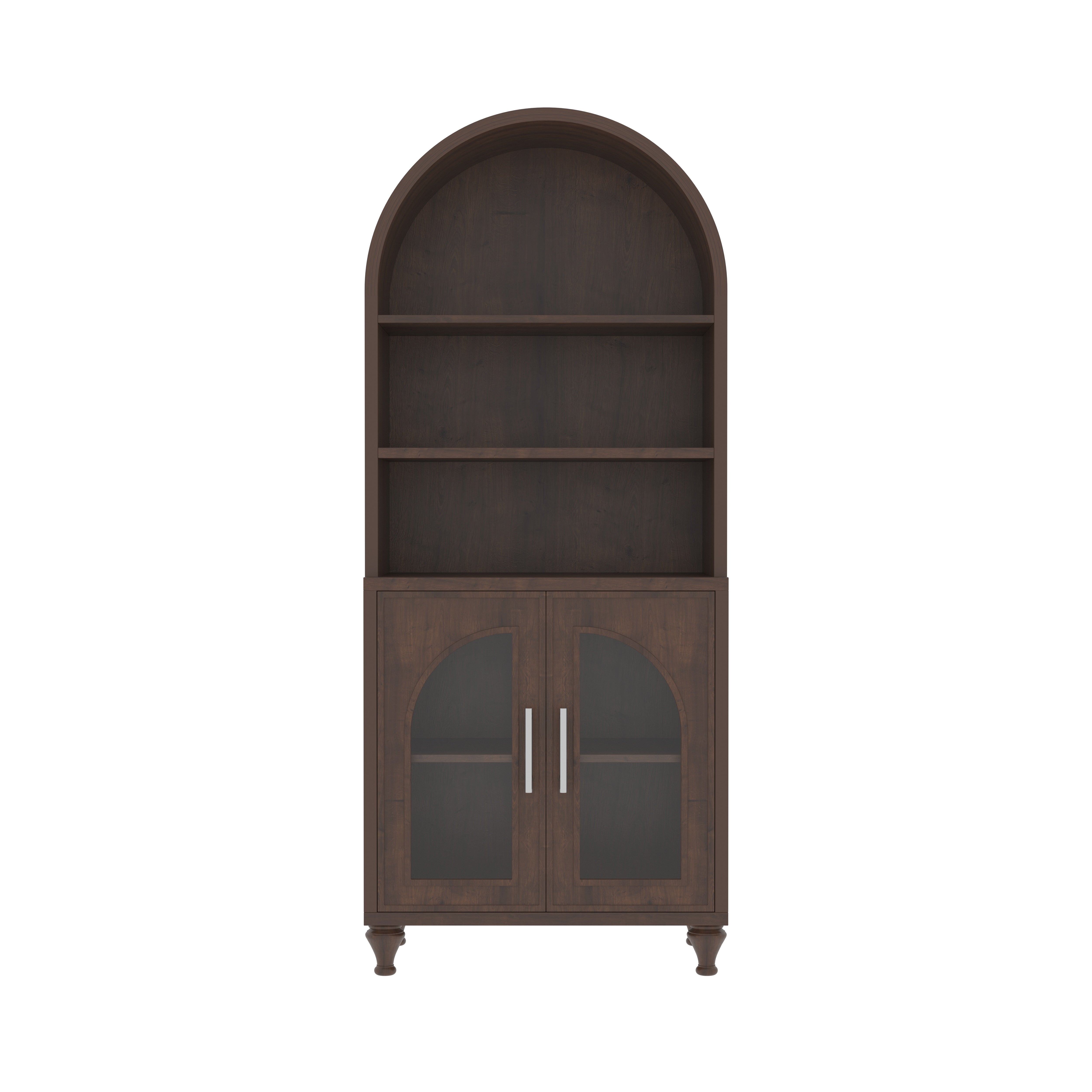 Rovello Arco European Luxury Wardrobe with Grand Arch Display Shelves and Glass Door Cabinet Storage Wardrobe