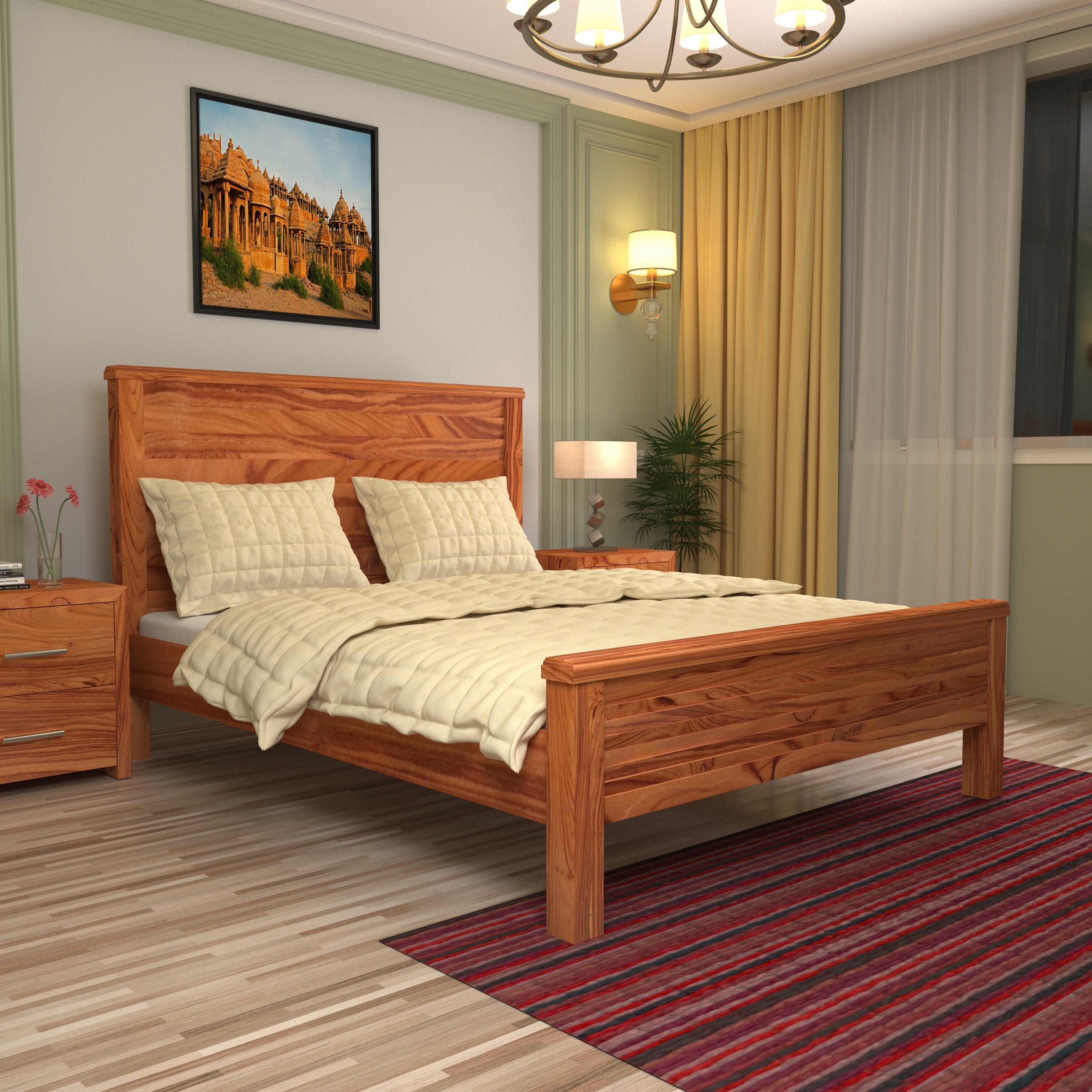 Cottage Look Bed (Teak wood) Bed