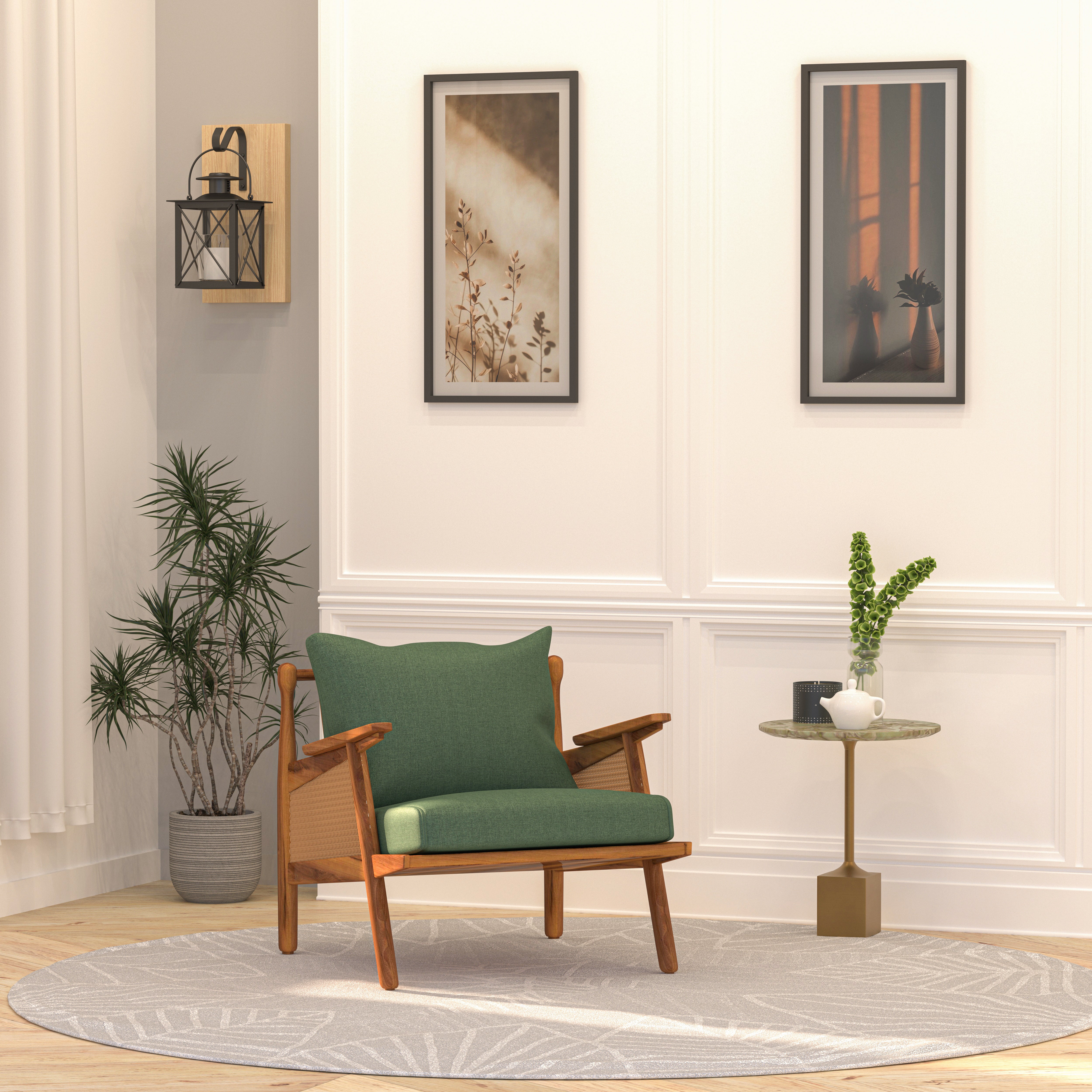 Traditional Soft Comfort Wooden Handmade Classic Arm Chair Arm Chair