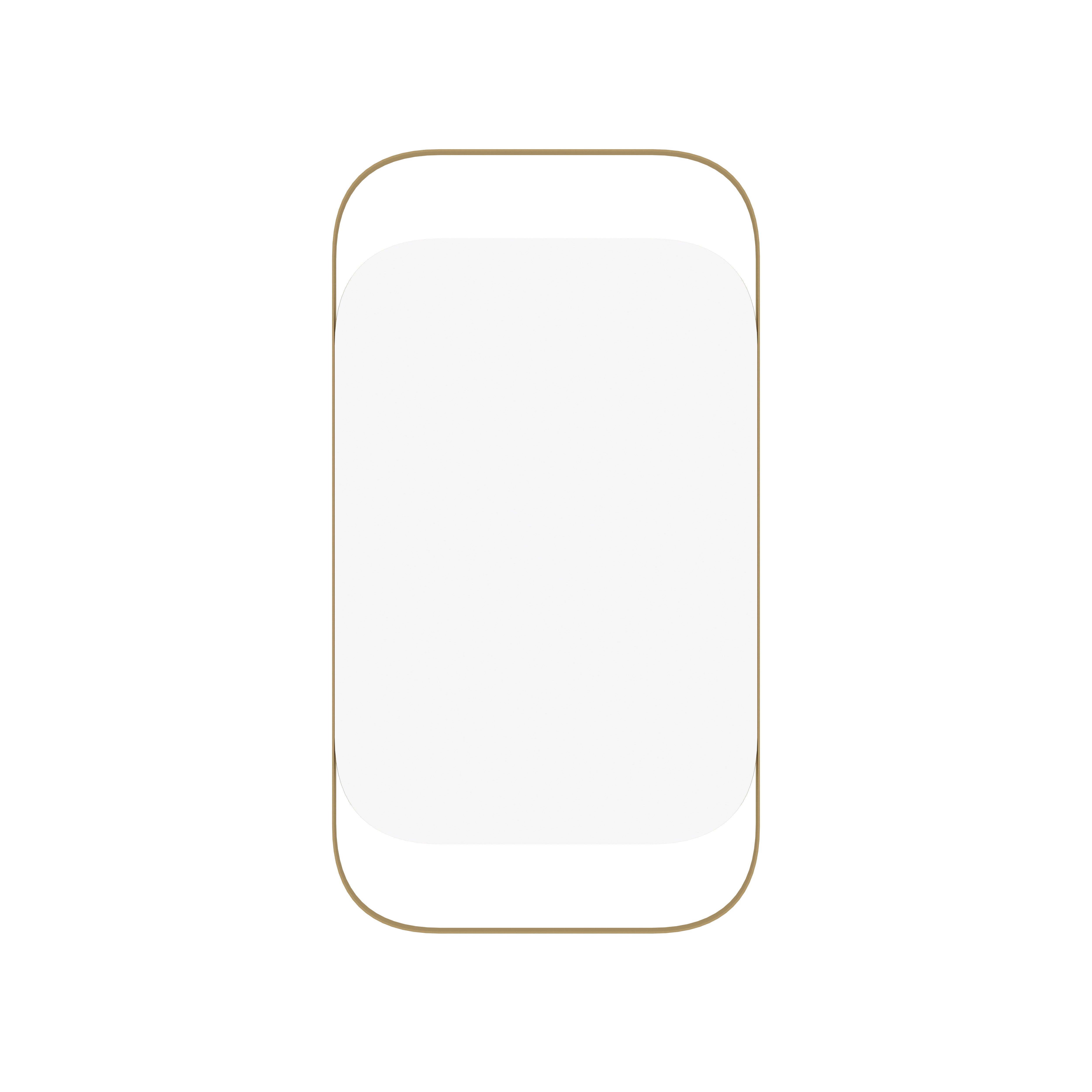 Rectangular Metal Frame Mirror with Rounded Corners - Gold Finish Mirror