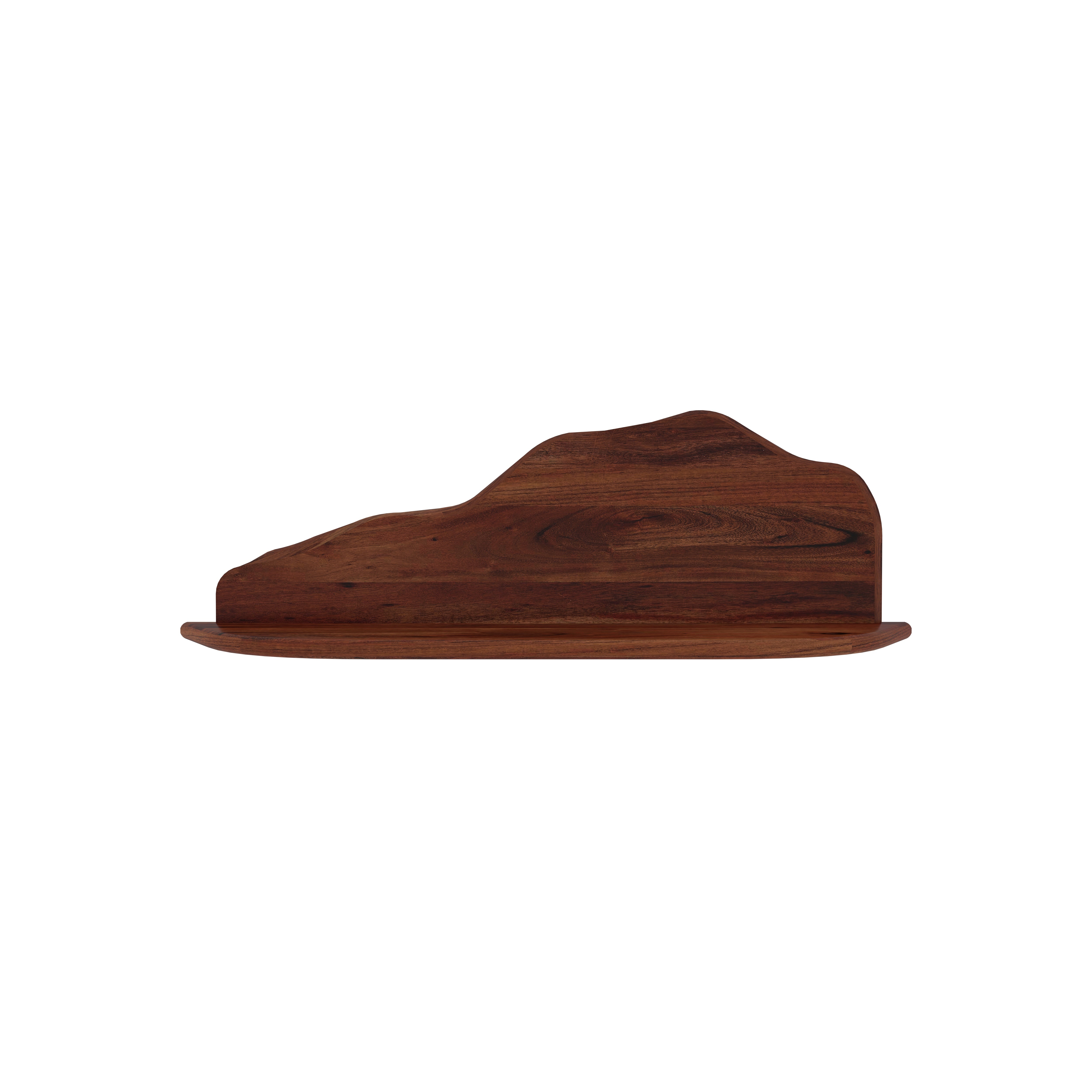 Montelisse Luxury European Wall Rack with Sculpted Wooden Shelf and Elegant Display Design Rack