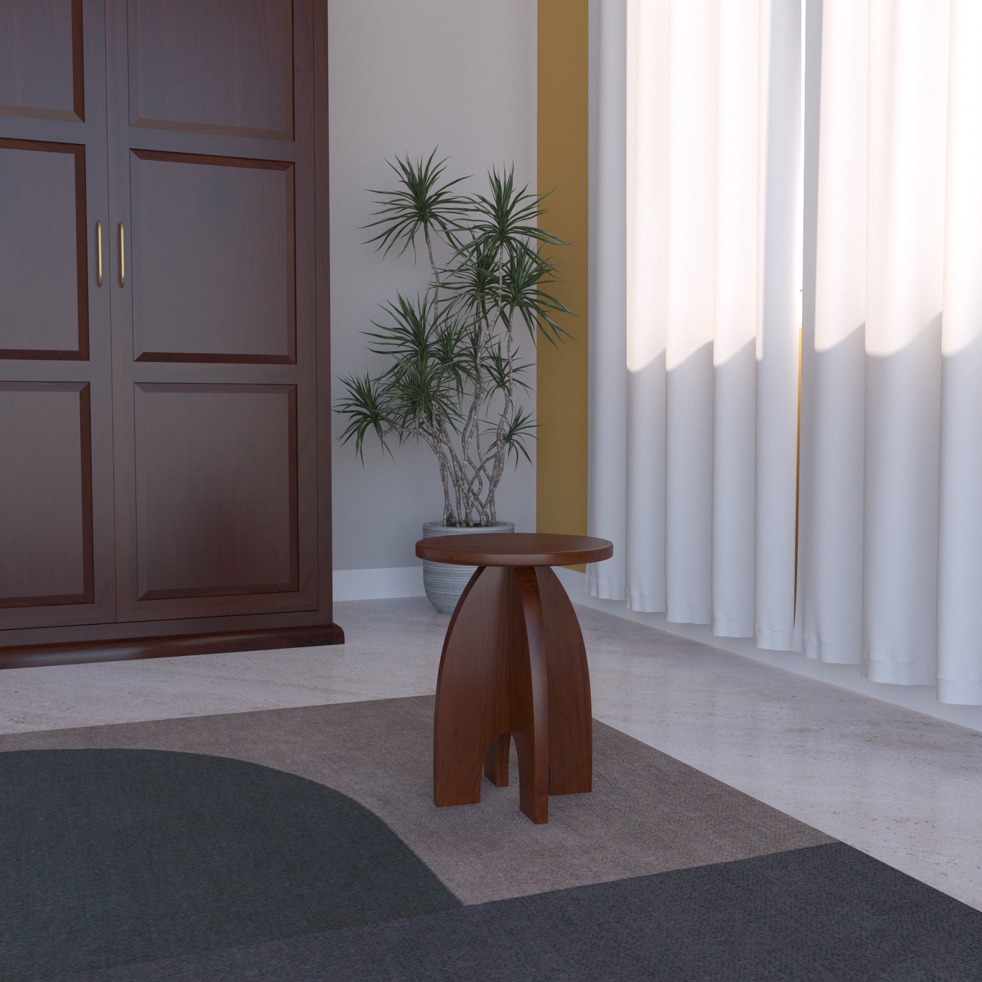 Antique Round Glory Style Wooden Handmade Stool Stool