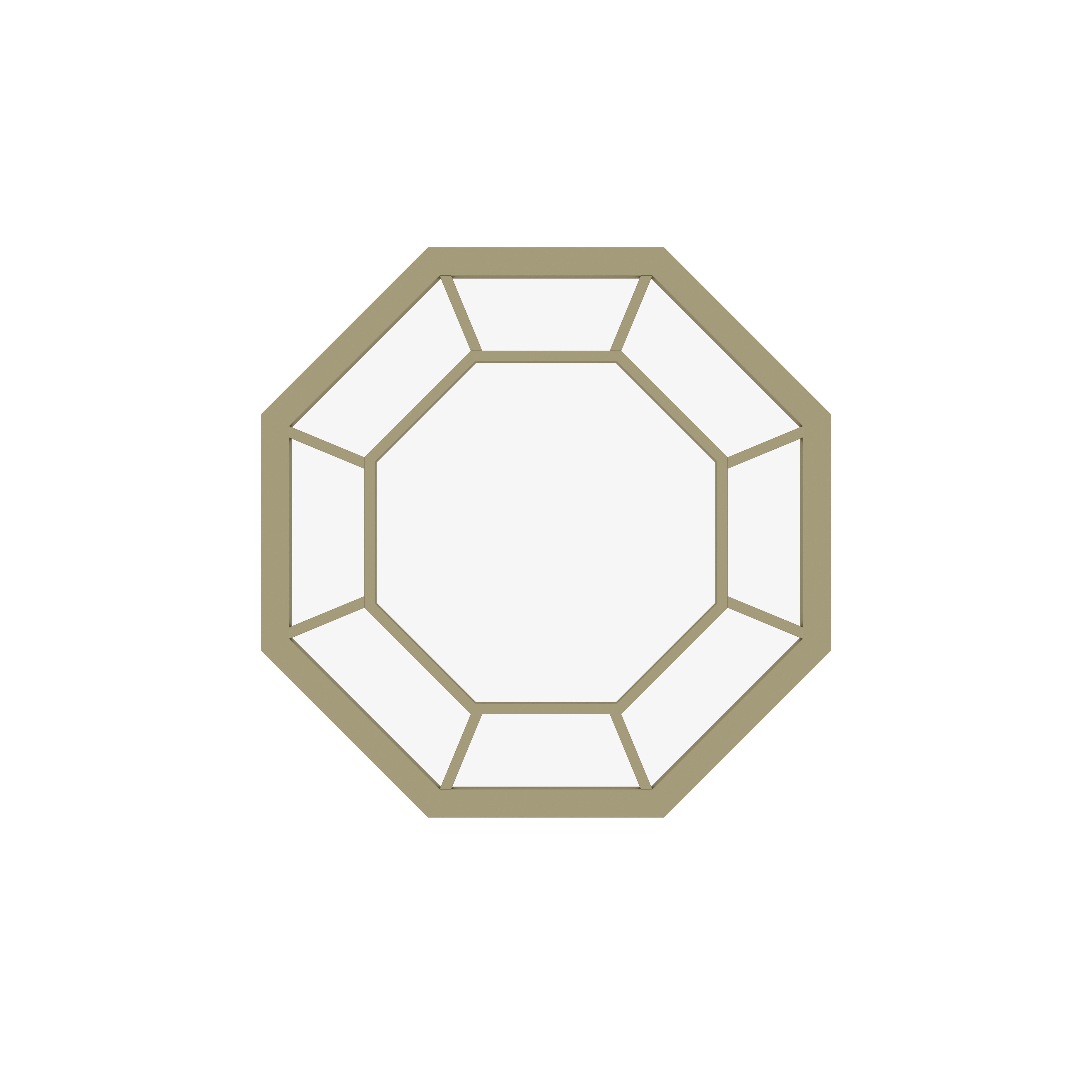 Octagonal Geometric Metal Mirror - Modern Wall Mirror Mirror