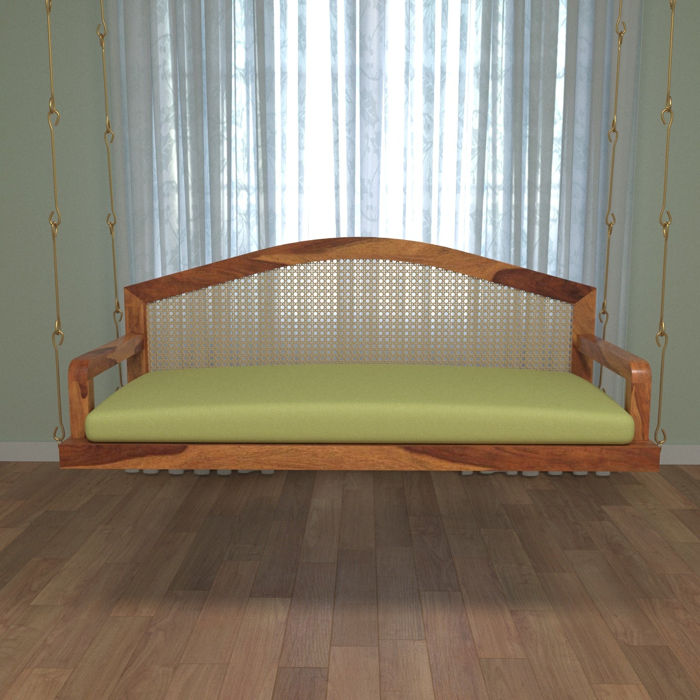 Vintage Style Wooden Glance Handmade Swing for Home Swing