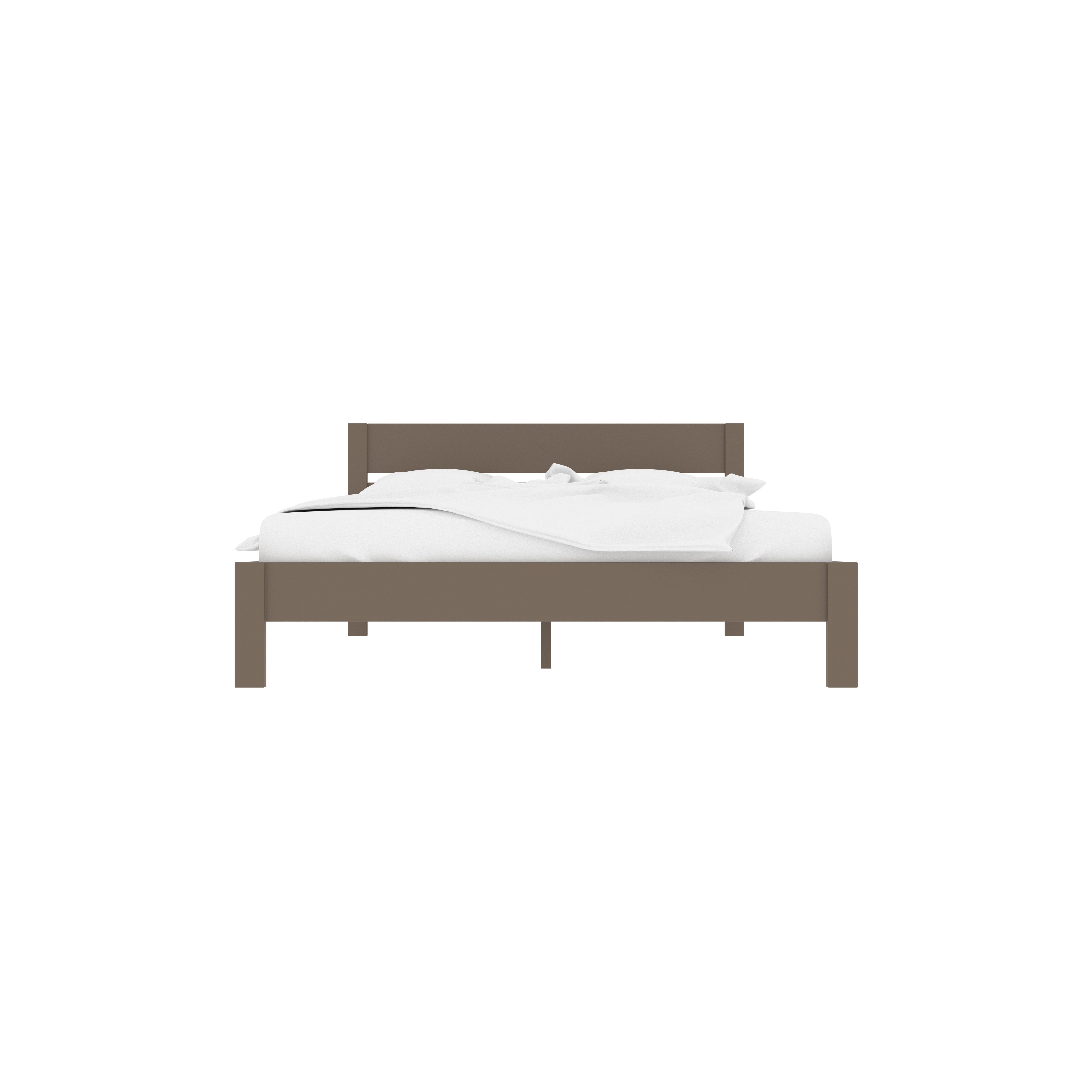 Minimalist Wooden Bed Frame with Low Headboard | Sleek & Sturdy Design Bed